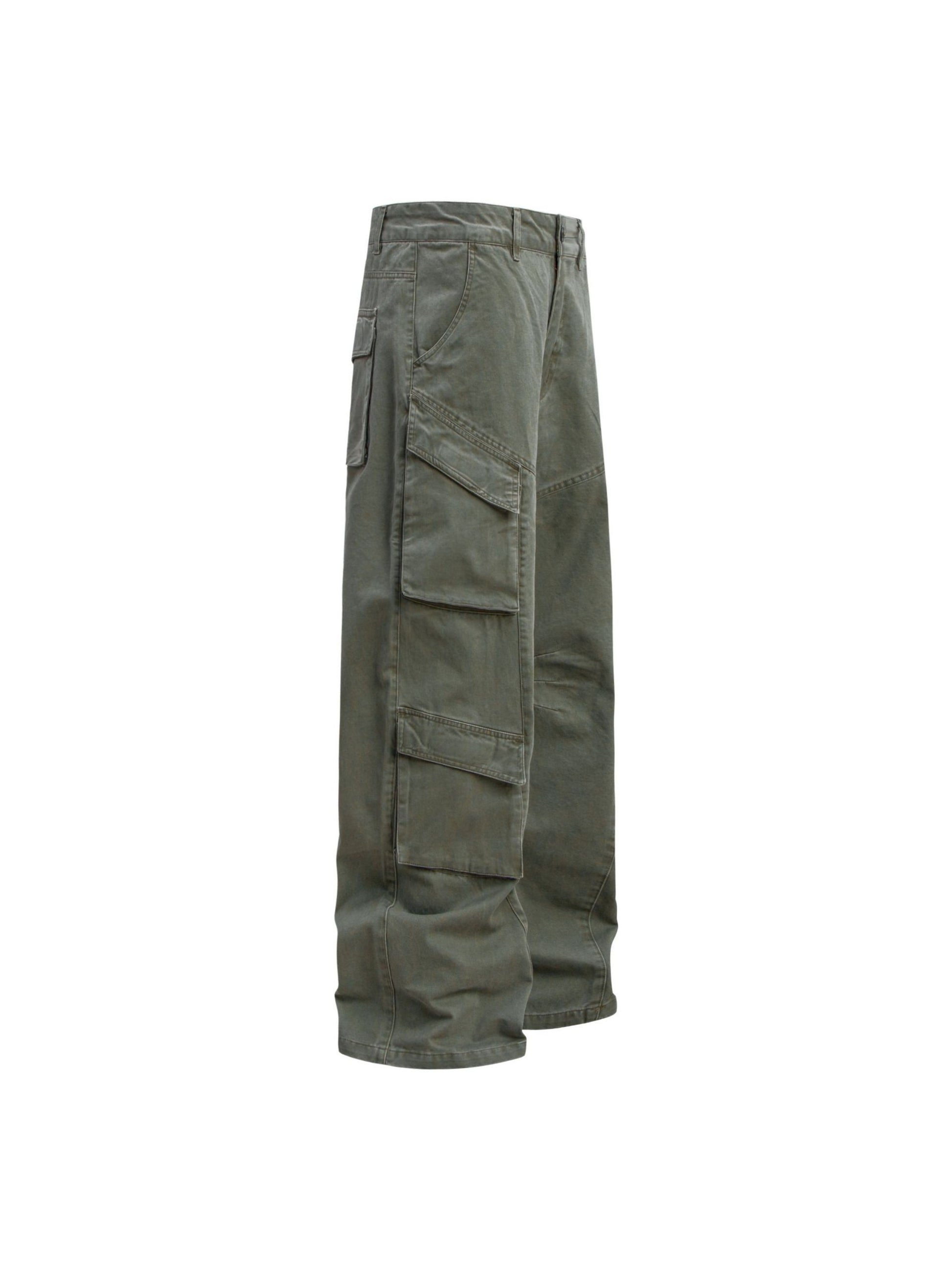 Vintage Washed Distressed Cargo Pants