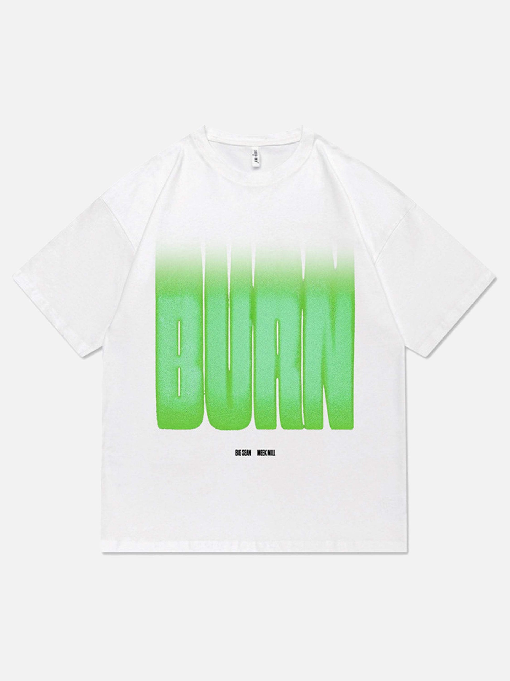 Disguisen Letter Print Street Loose T-shirt