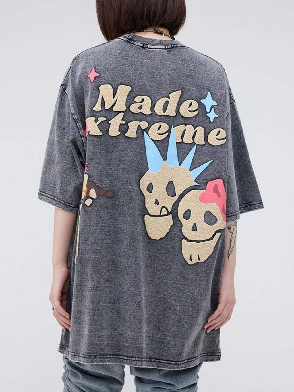 Disguisen Fun Cartoon Foam Print T-shirt