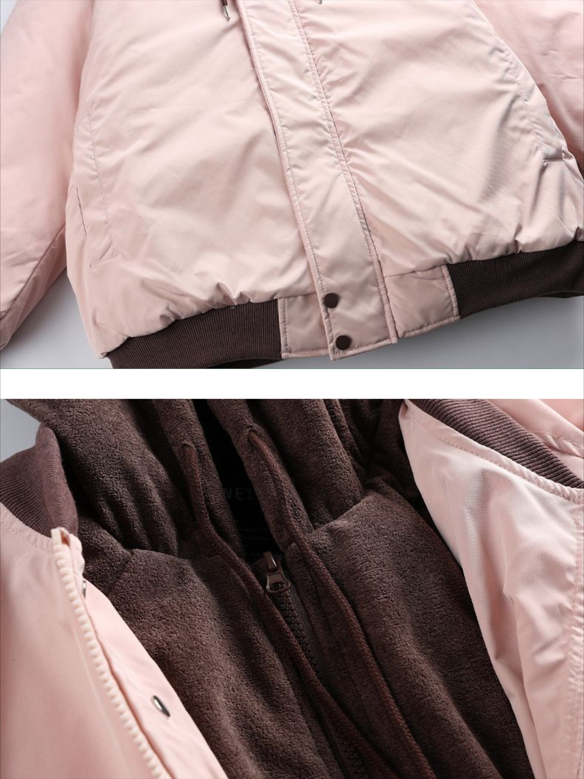 Vintage Fake Two-Piece Set Thickened Flight Jacket