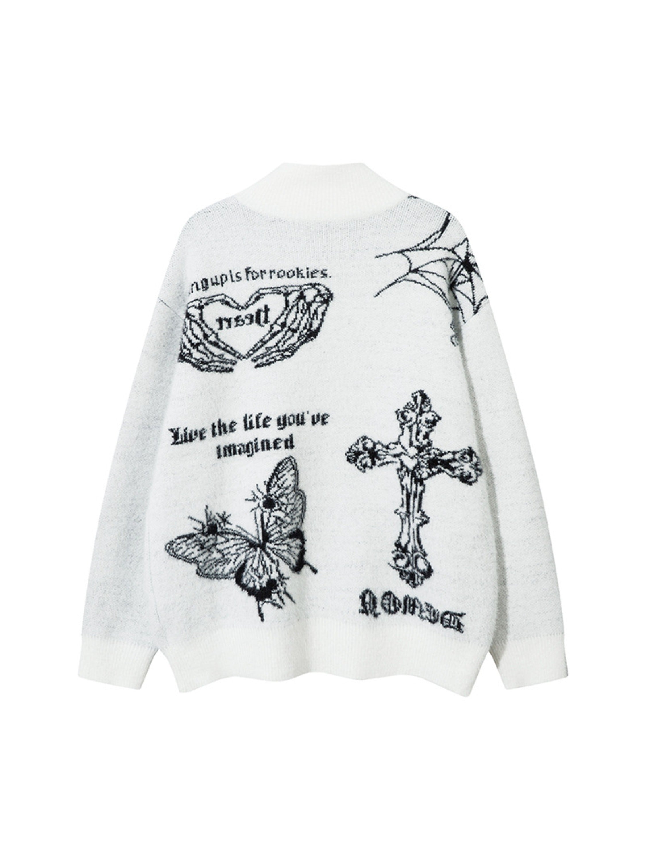 Butterfly Cross Knit Cardigan