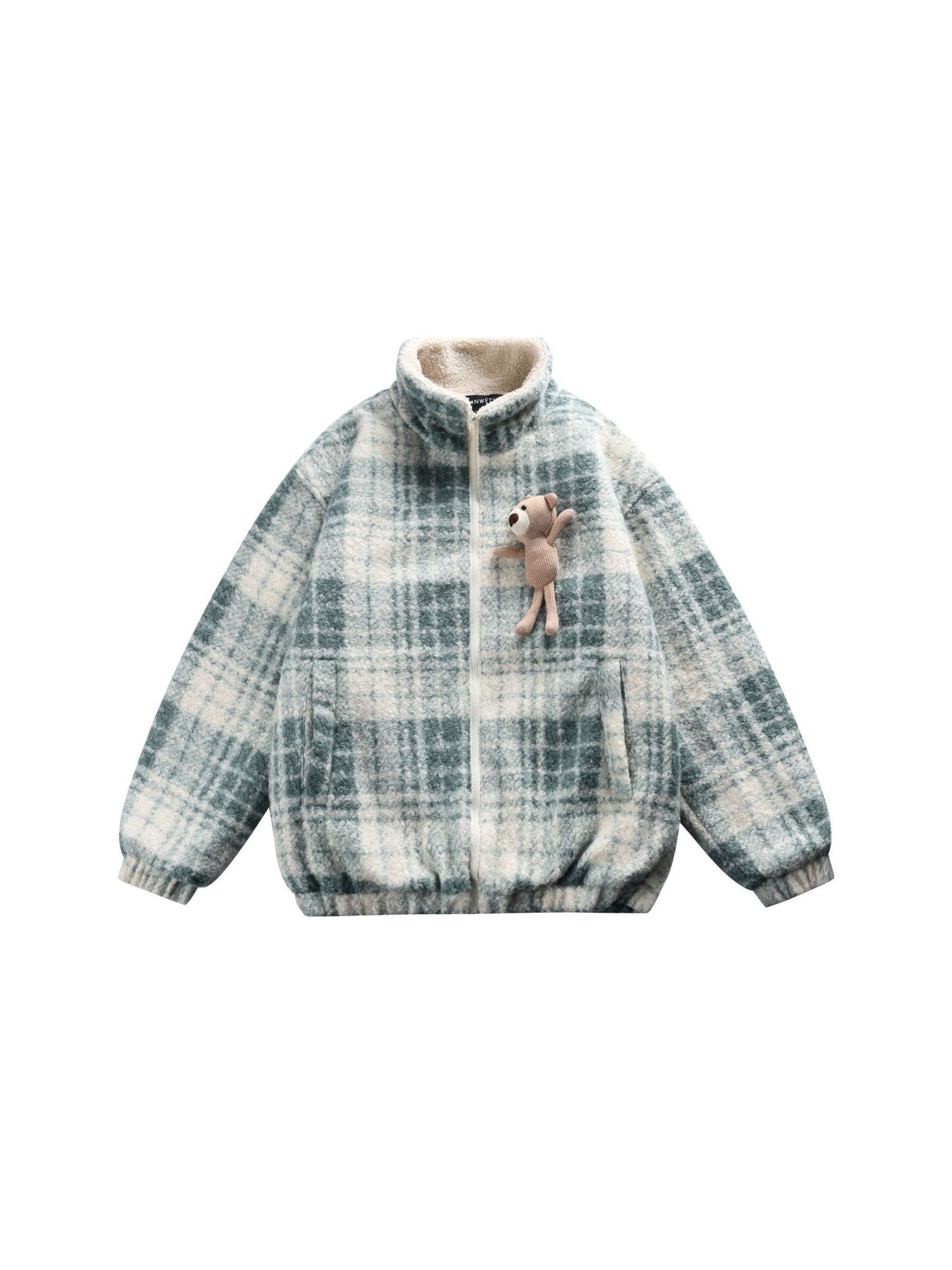 Vintage Little Bear Grid Coat