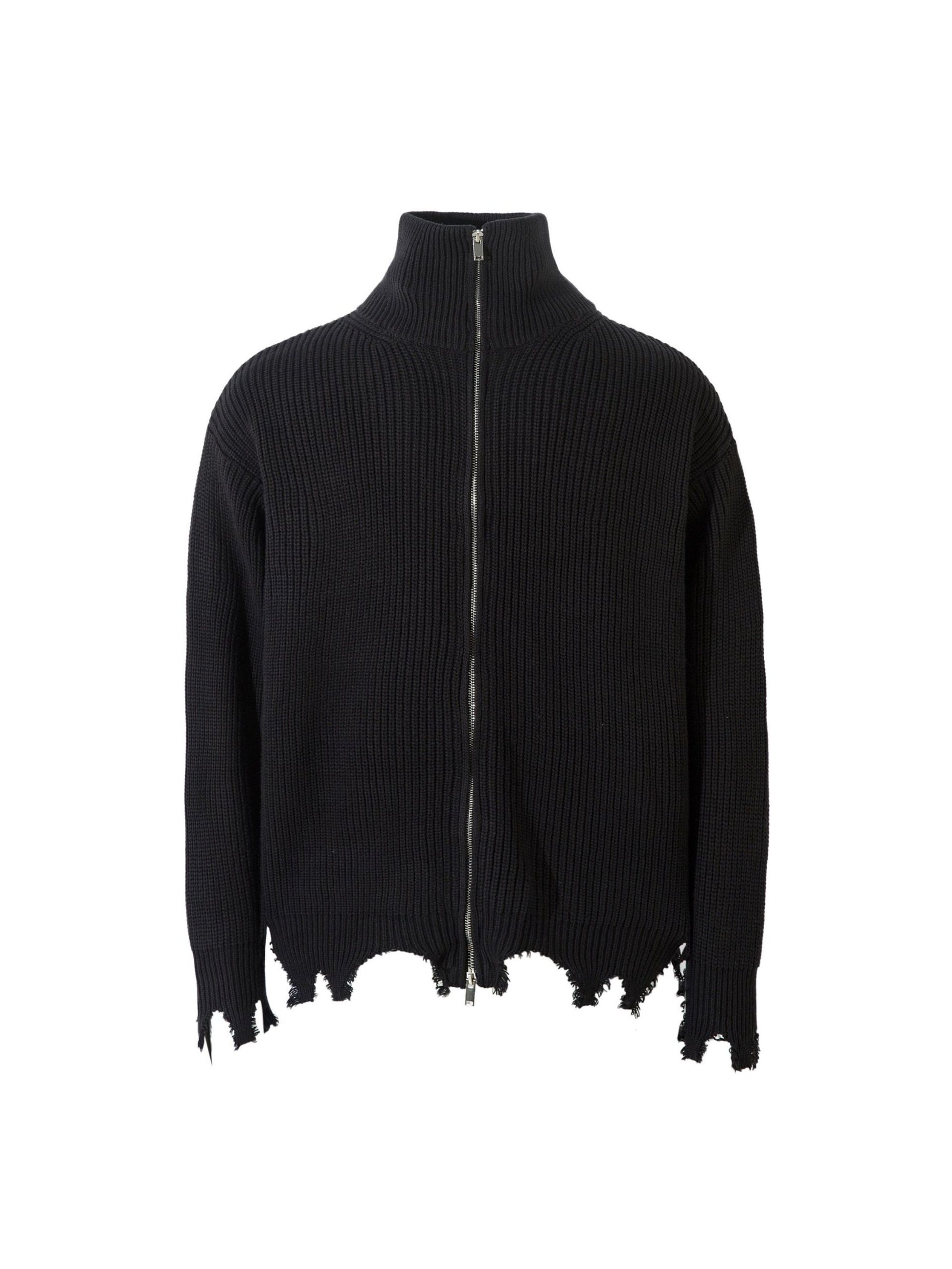 Vintage Worn Loose zipper Sweater