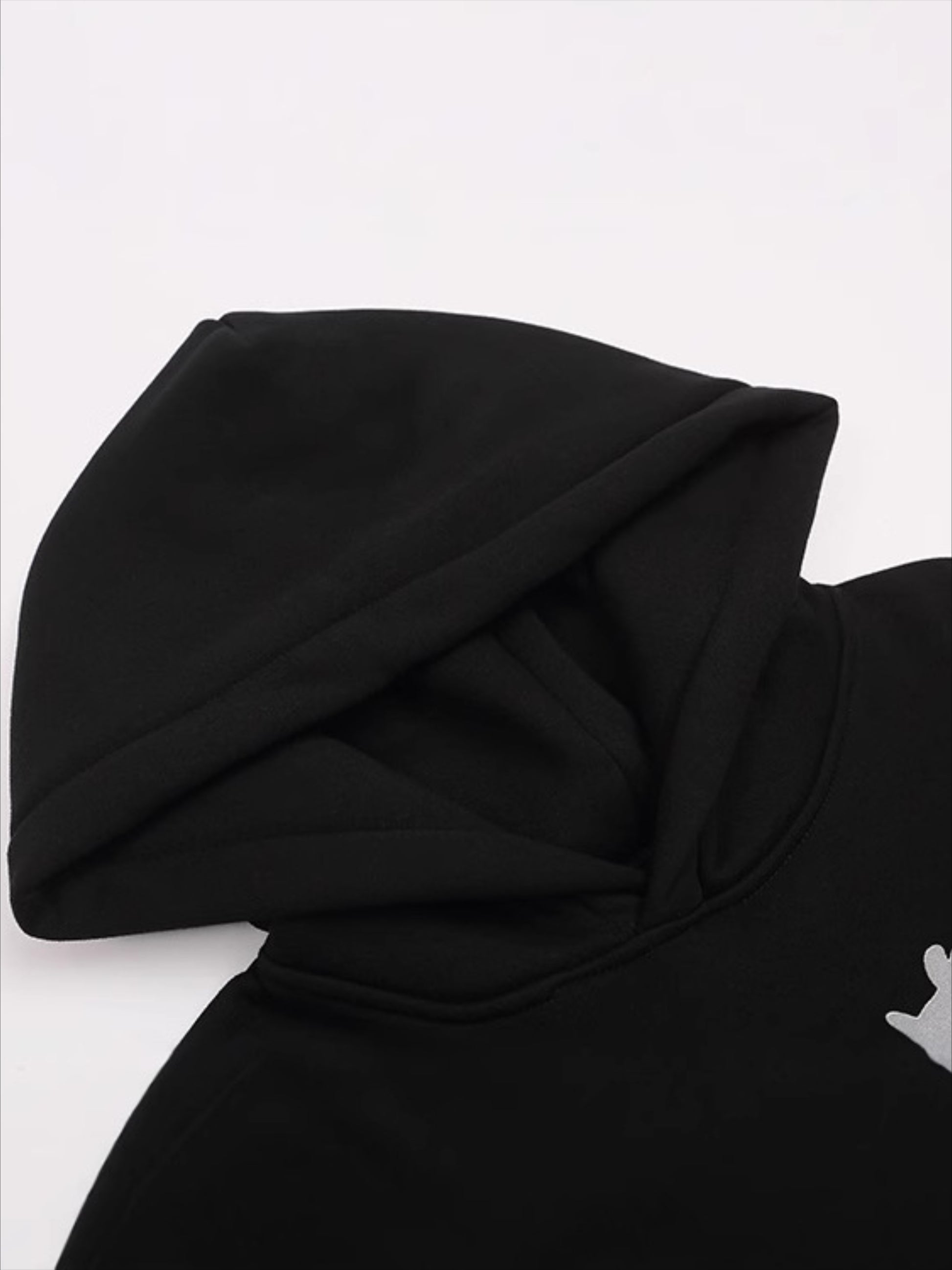 Reflective Character Print Hoodie