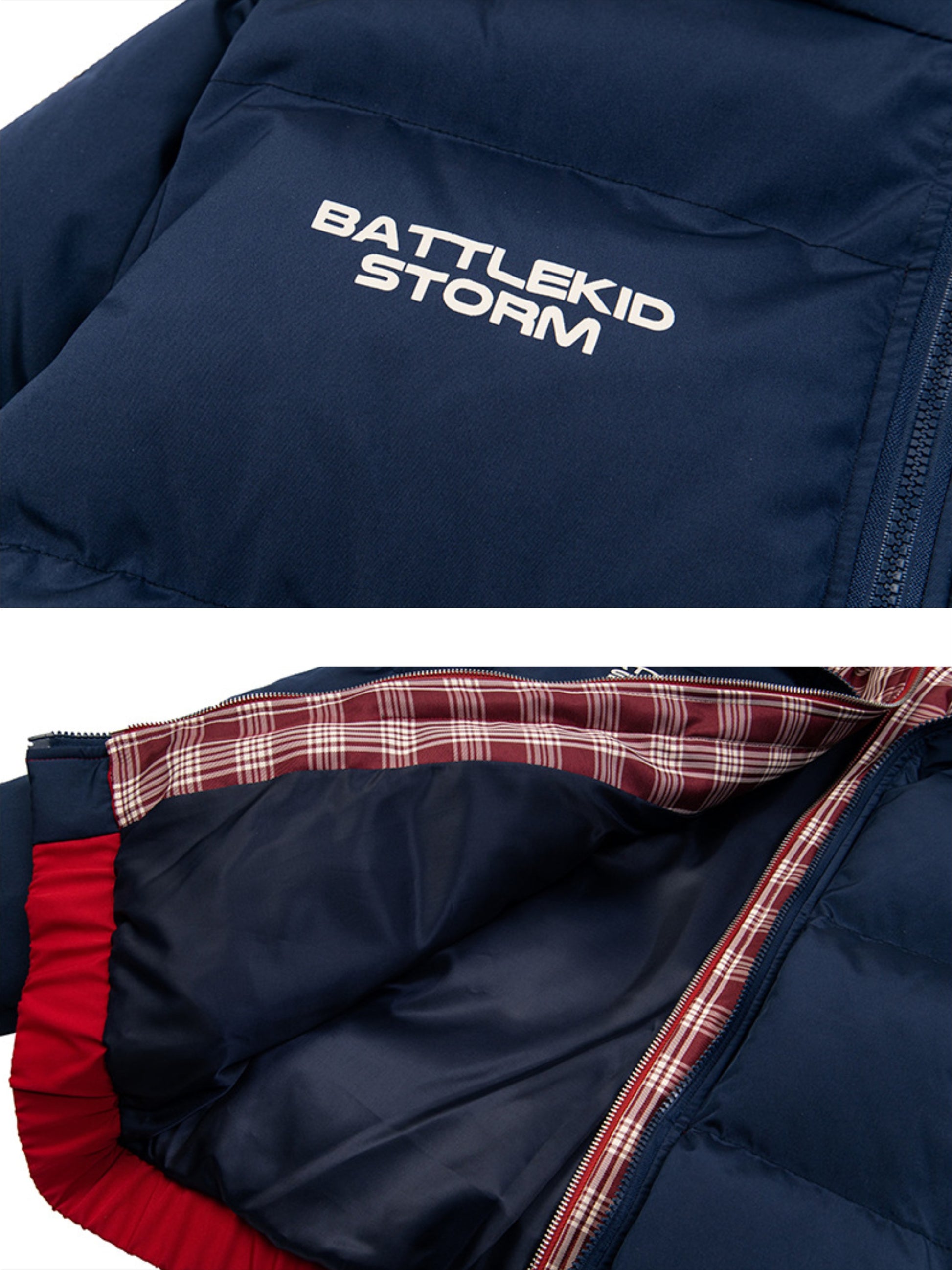 Retro Fake Two-piece Hooded Plaid Jacket