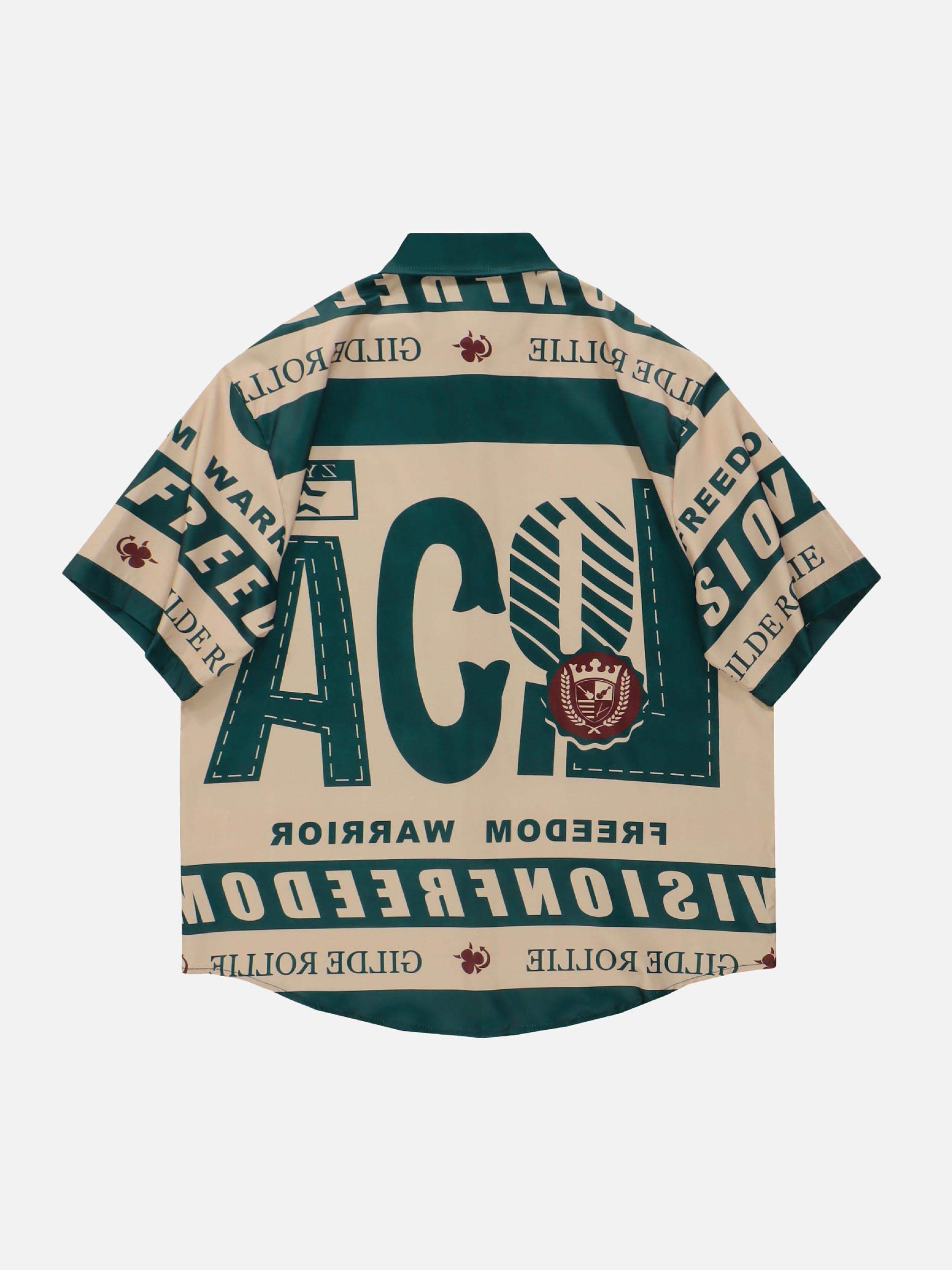 Disguisen American Style Vintage Print Shirt