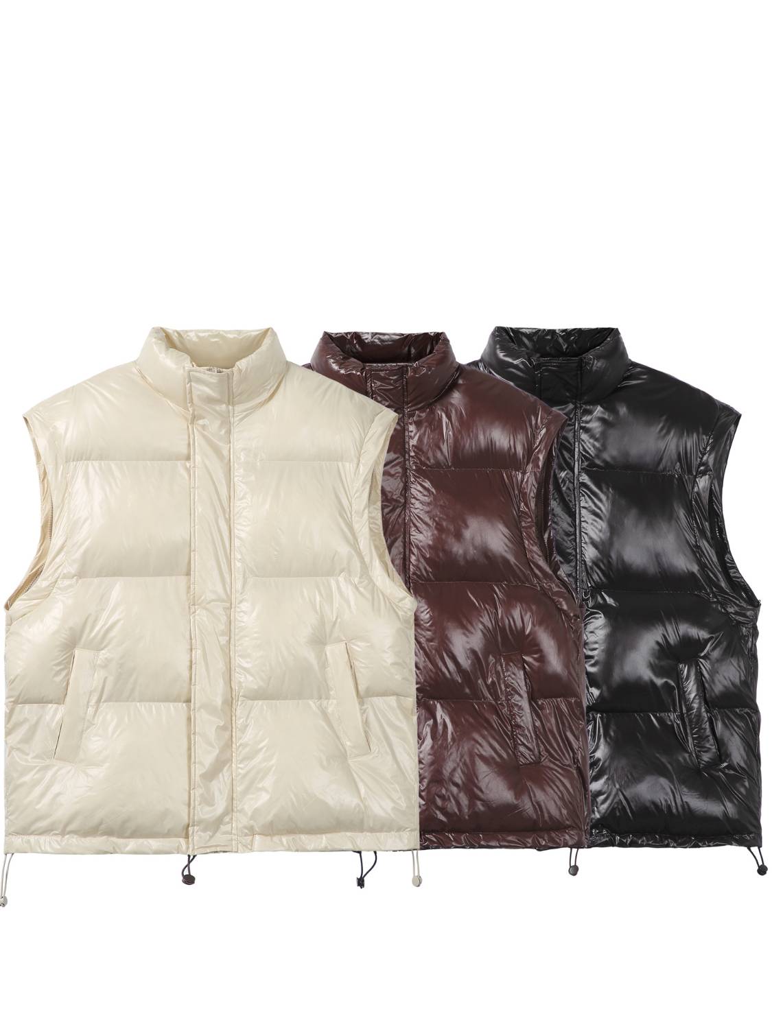 Vintage Detachable Sleeve Stand-up Collar Coat