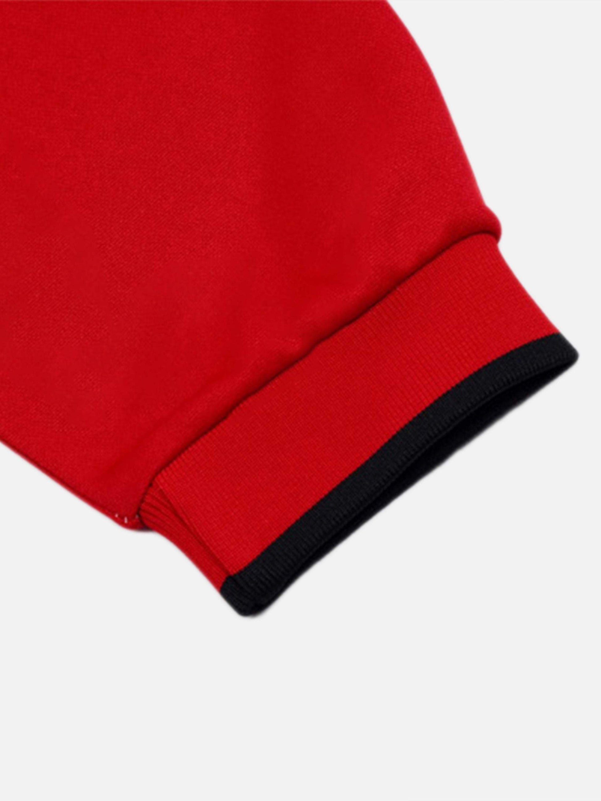 Disguisen V-neck Digital Fabric Embroidered Long Sleeve Sweatshirt