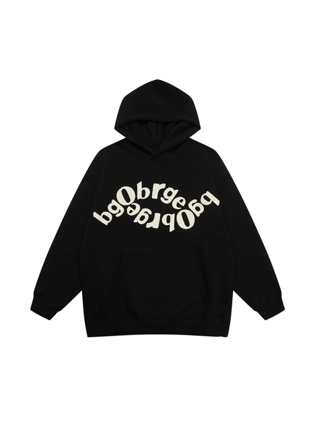 Vintage Letters Towel Embroidery Hoodie