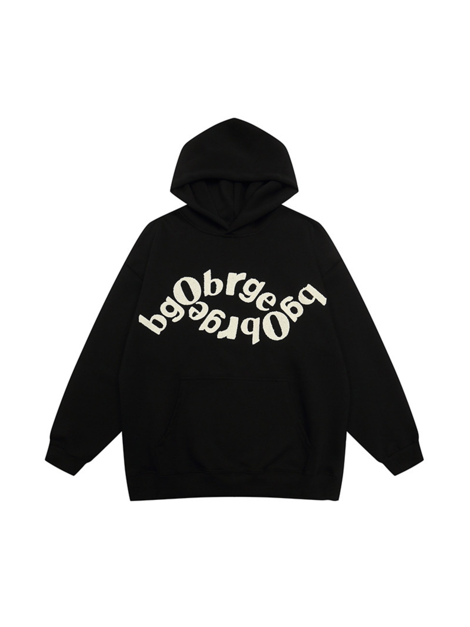 Vintage Letters Towel Embroidery Hoodie