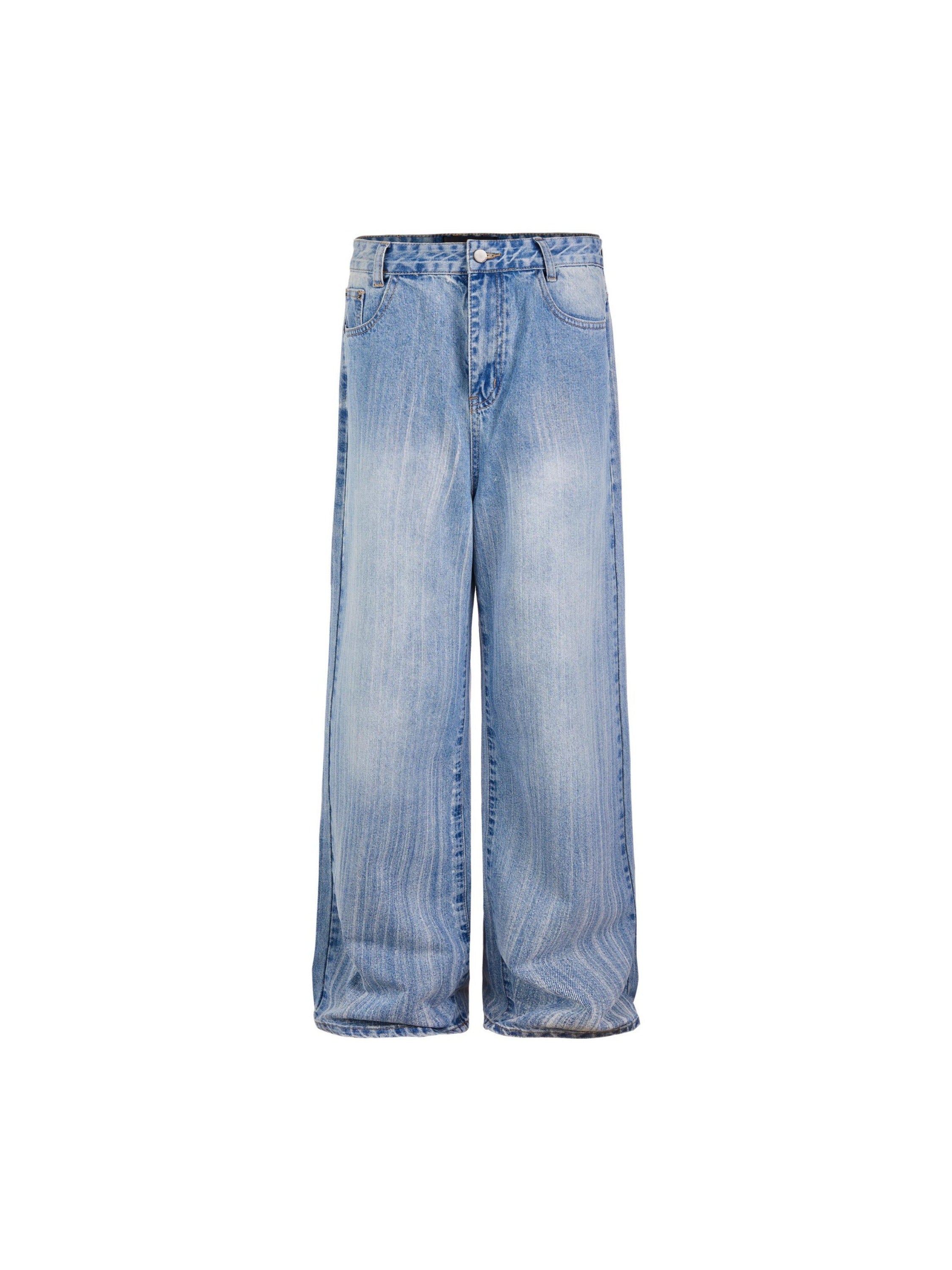 Vintage Distressed Scratched Tie-dye Jeans