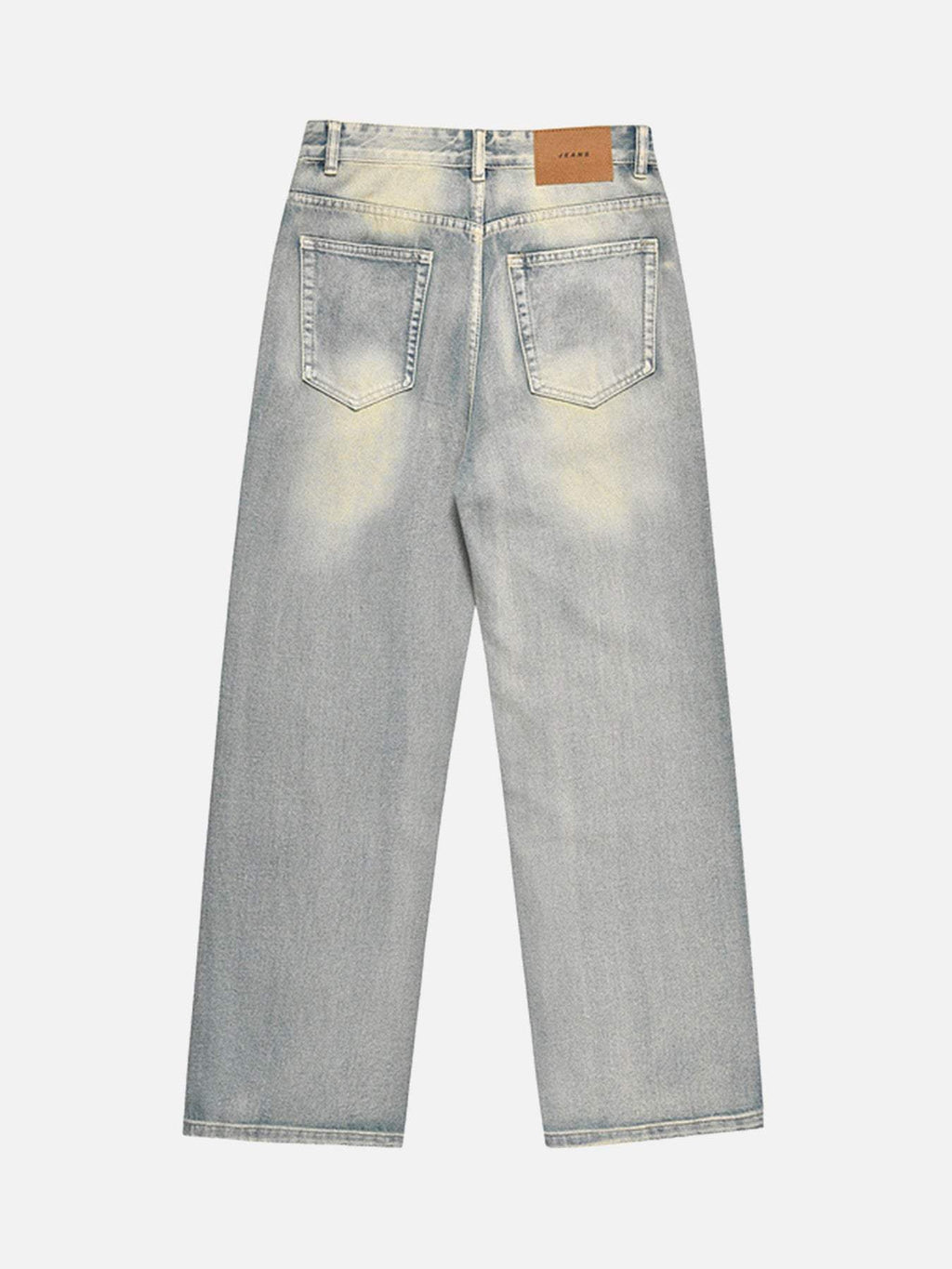 Washed Worn Loose Jeans