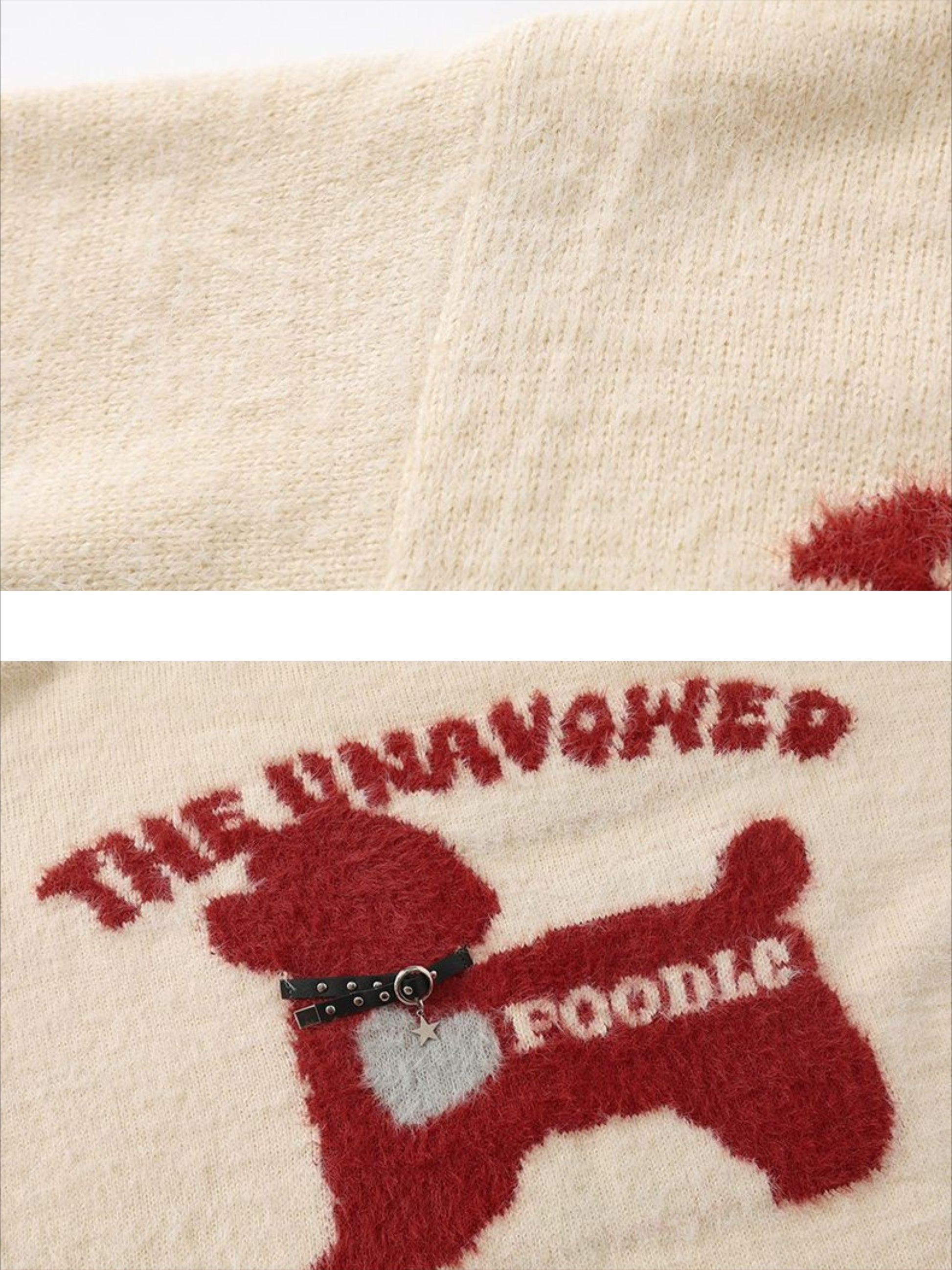 Vinatge Cartoon Dog Cleanfit Sweater