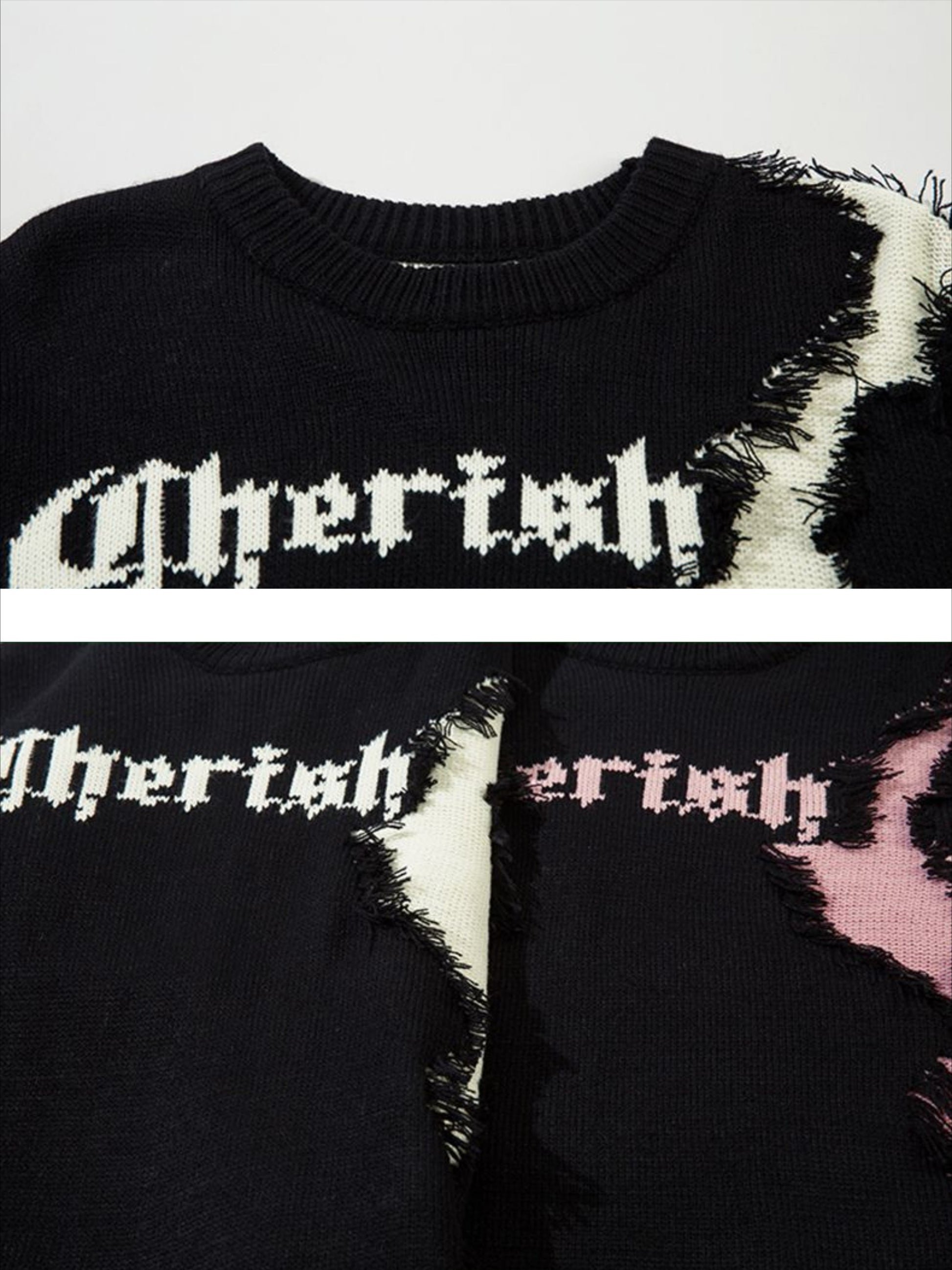 High Street Irregular Color-blocking Patchwork Sweater