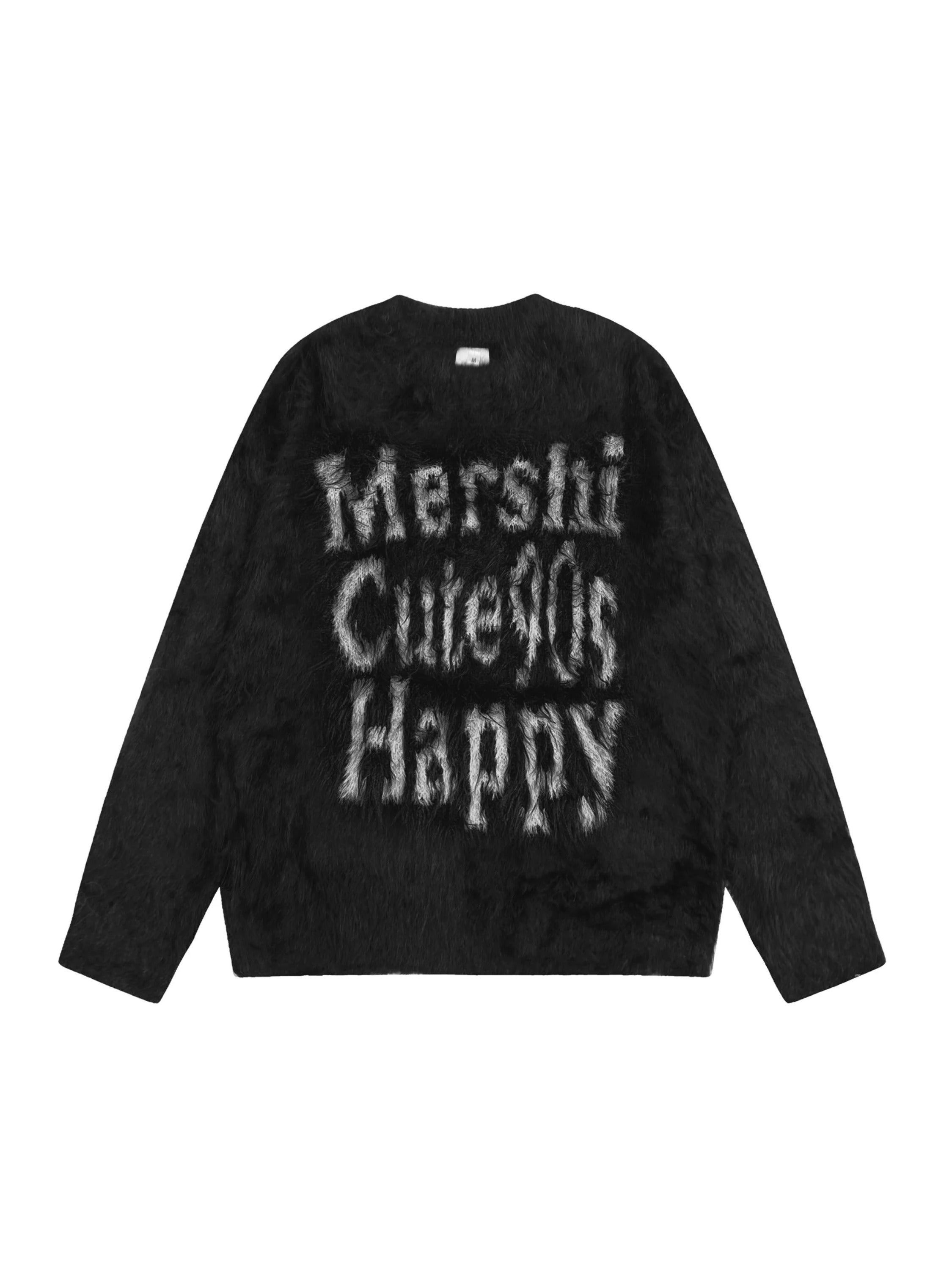 Vintage Contrast Letter Sweater