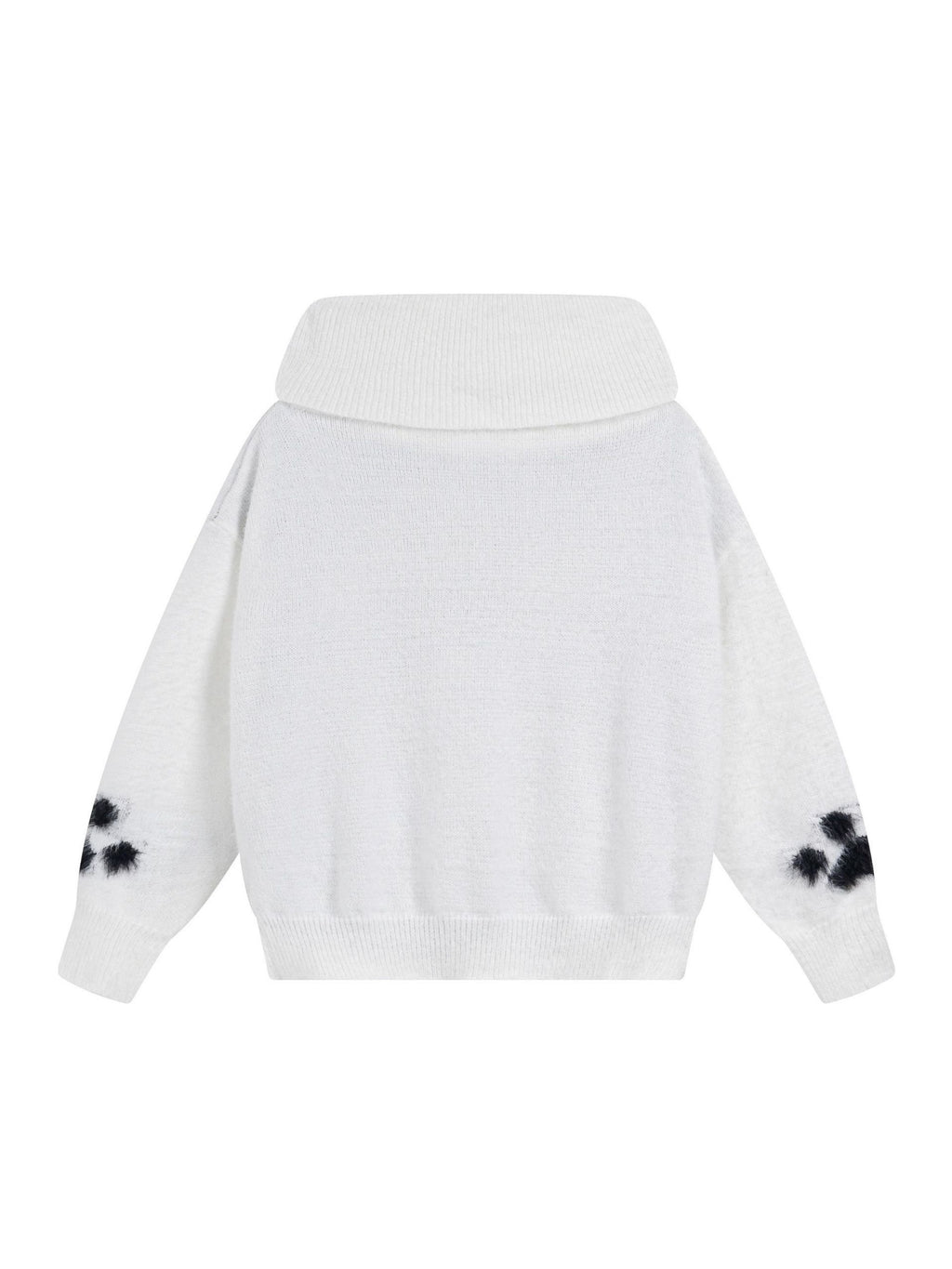 Vintage Little Bear Paw Print Painting Casual Sweater