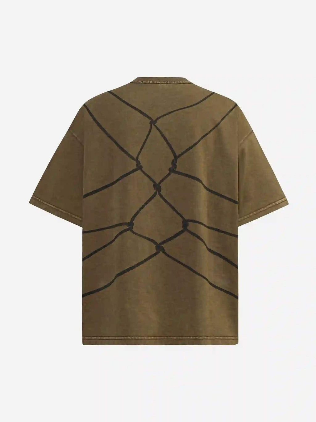 Disguisen American High Street Washed Rope Tied Printed T-shirt-1812