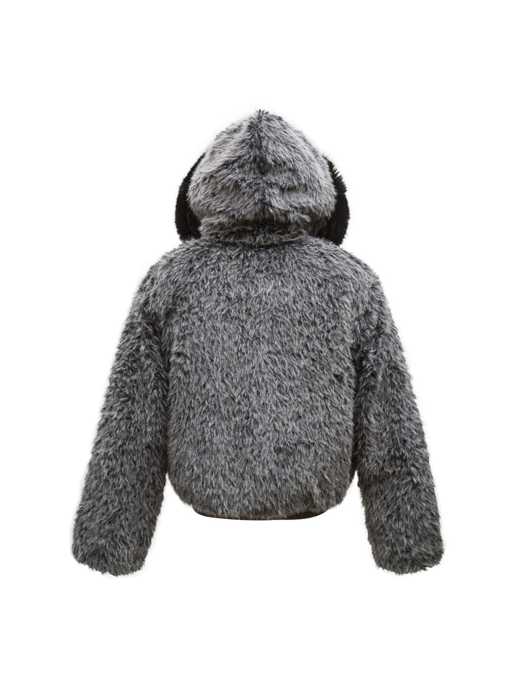 Fur Collar Plush Quilted Hooded Jacket