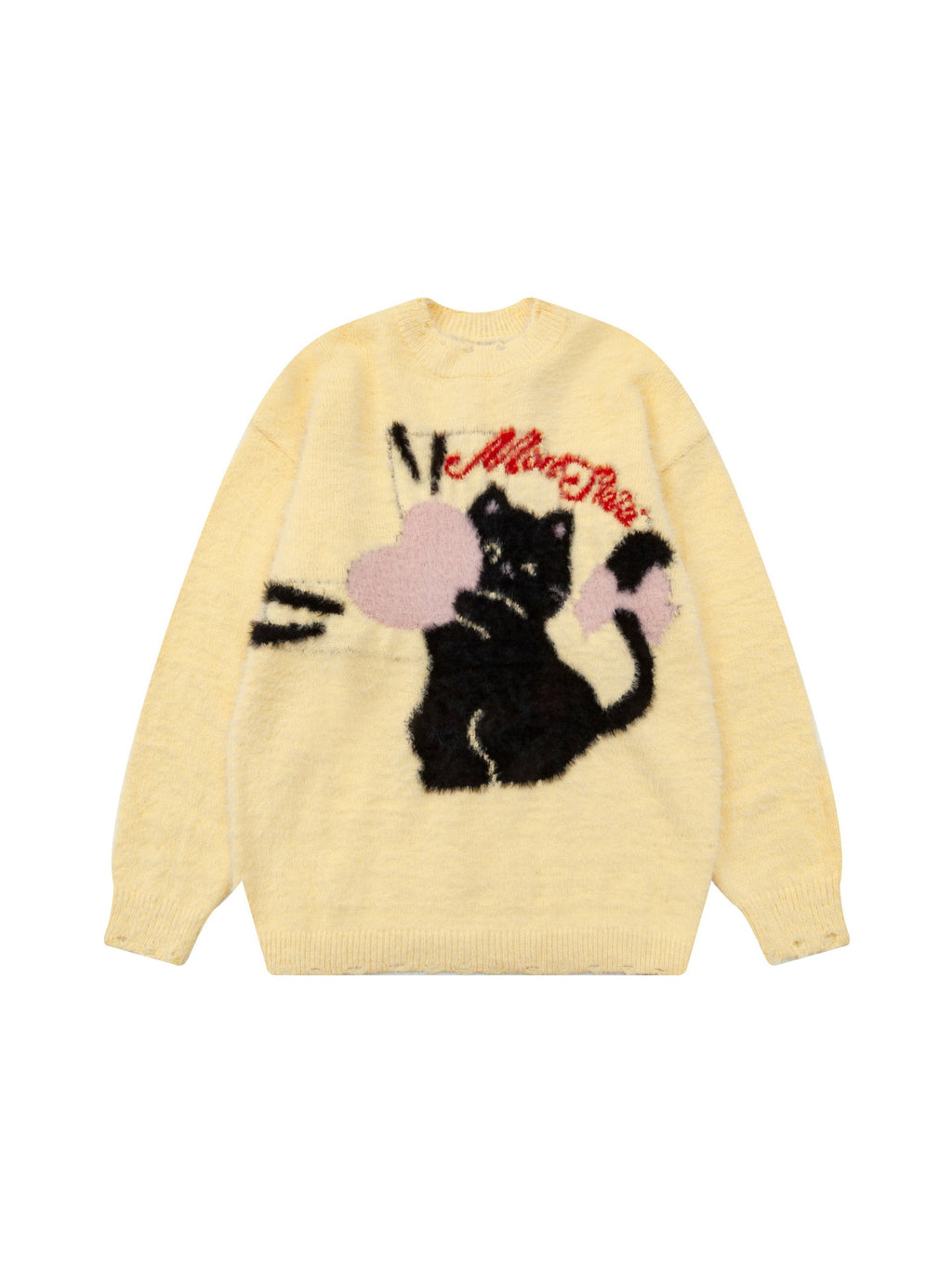 Cartoon Cat Jacquard Sweater