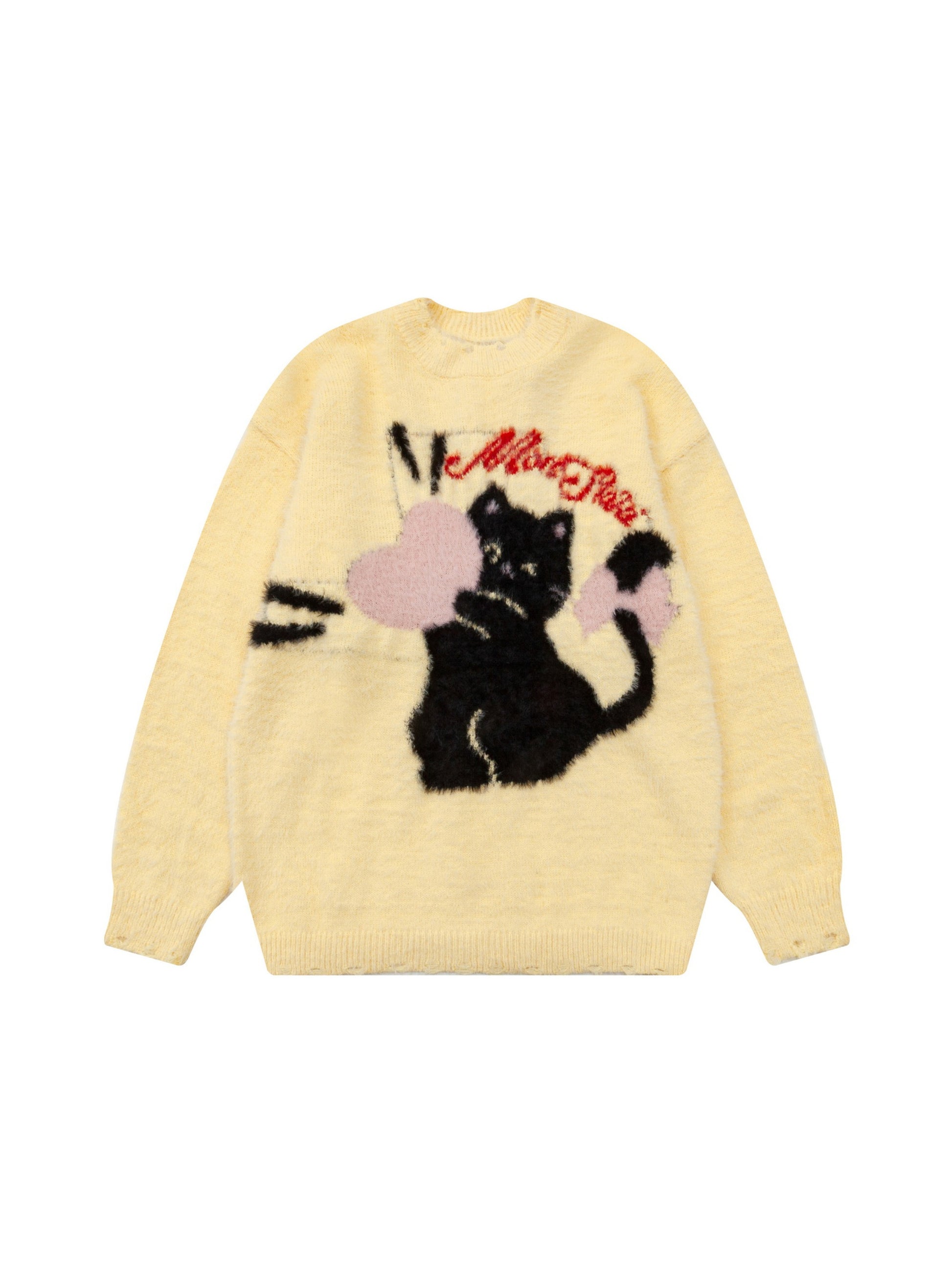 Cartoon Cat Jacquard Sweater