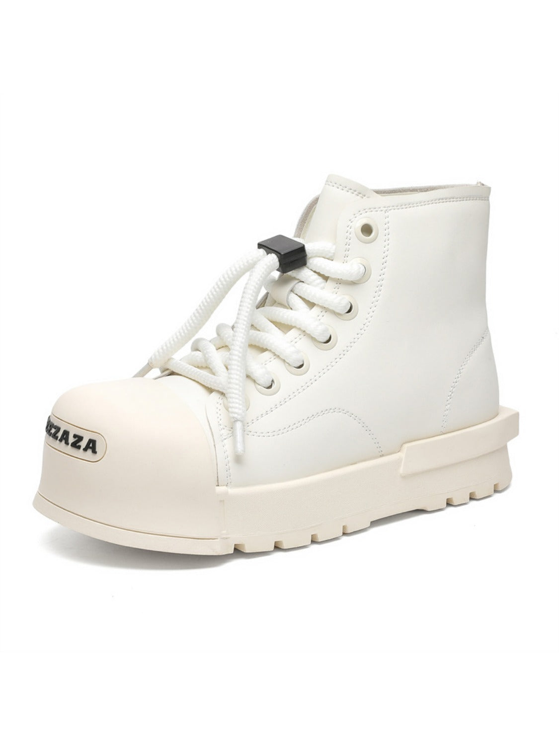 Big Toe Leather Patchwork High Top Shoes