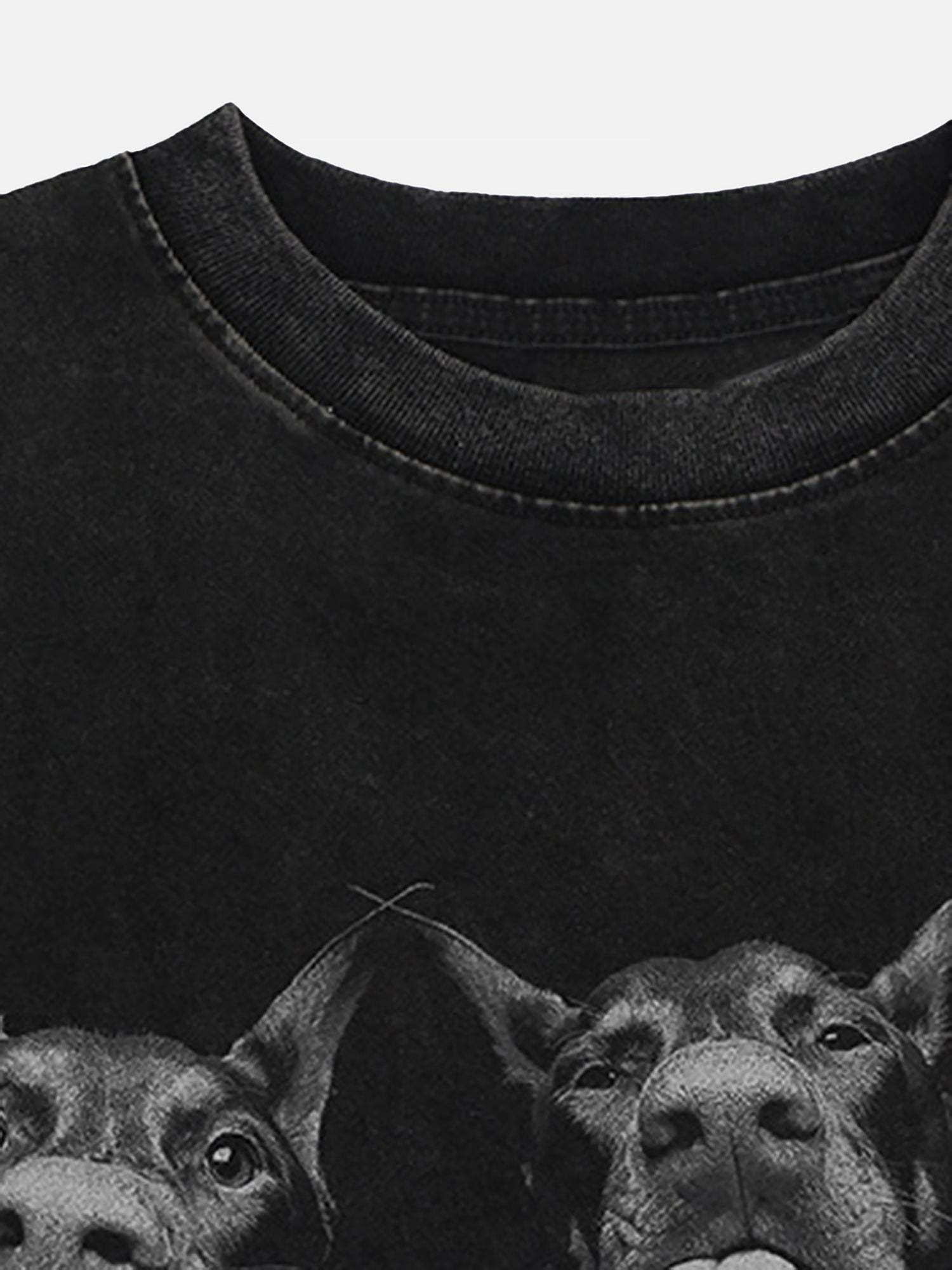 Disguisen Doberman Print Washed Vintage T-shirt