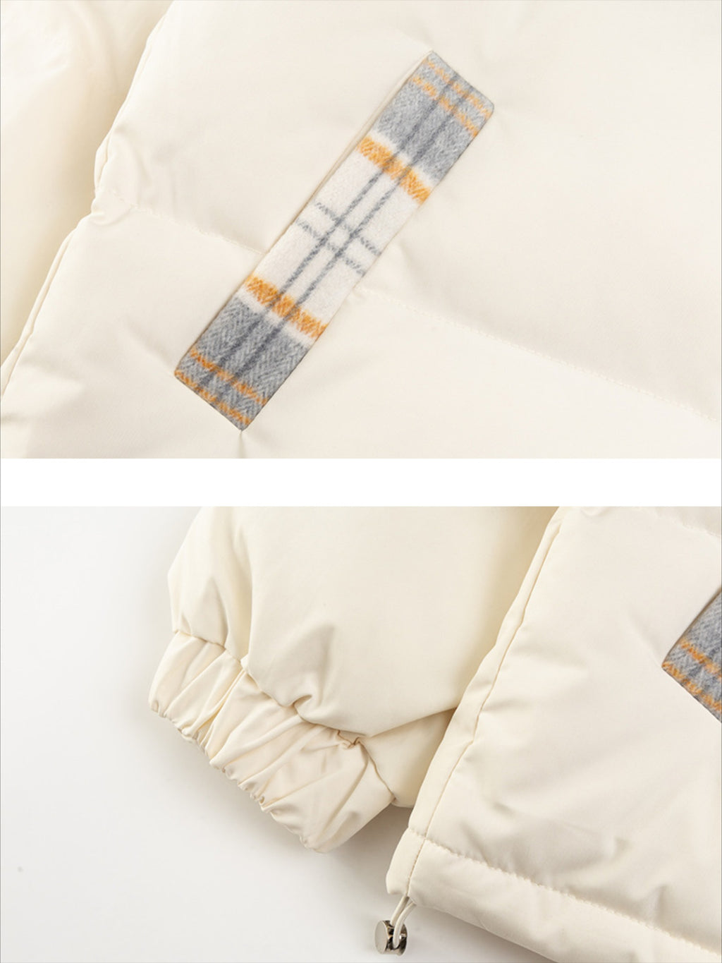 Vintage Plaid Puffer Coat