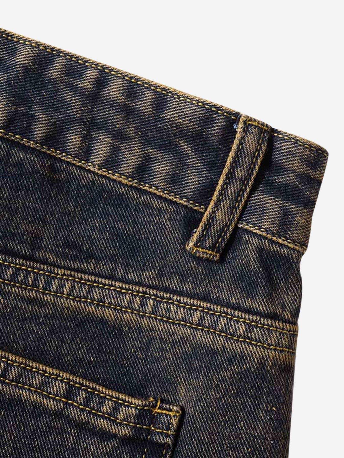 Disguisen Washed And Distressed Multi-pocket Jeans