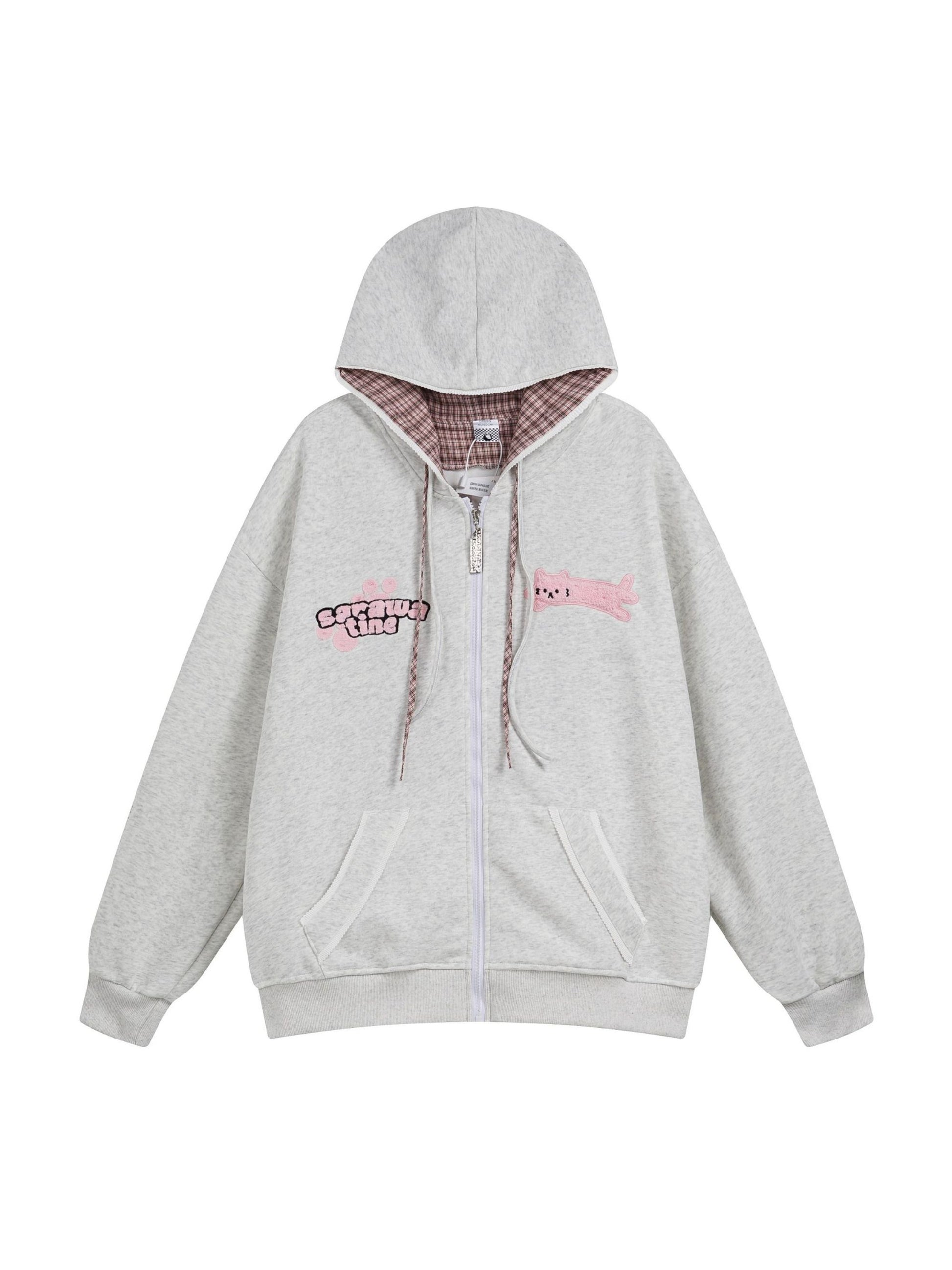 Plaid Stacked Color Hoodie