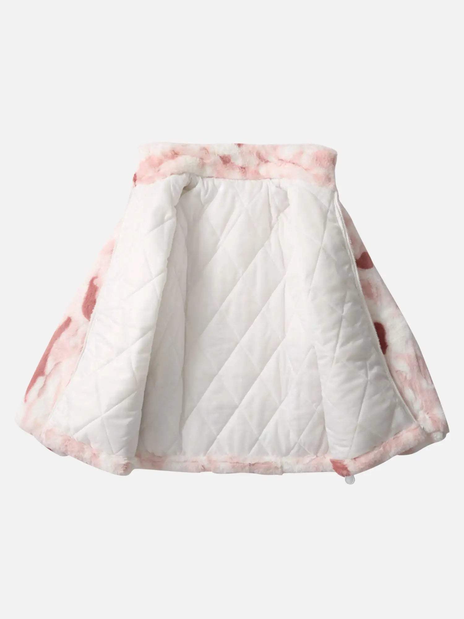 Disguisen Tie-dye Stand-up Collar Sherpa Coat