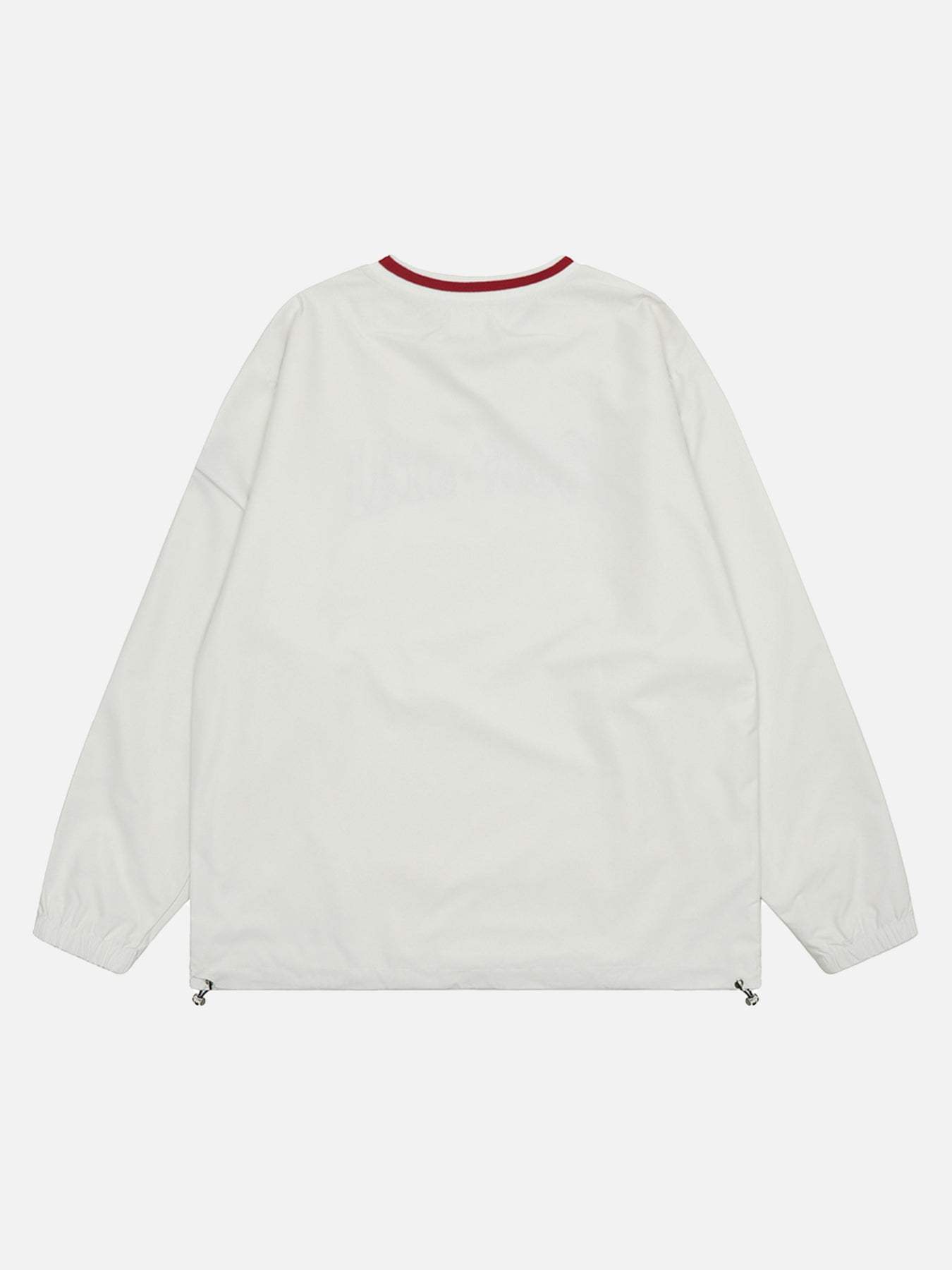 Disguisen American Embroidered Monogrammed V-neck Sweatshirt