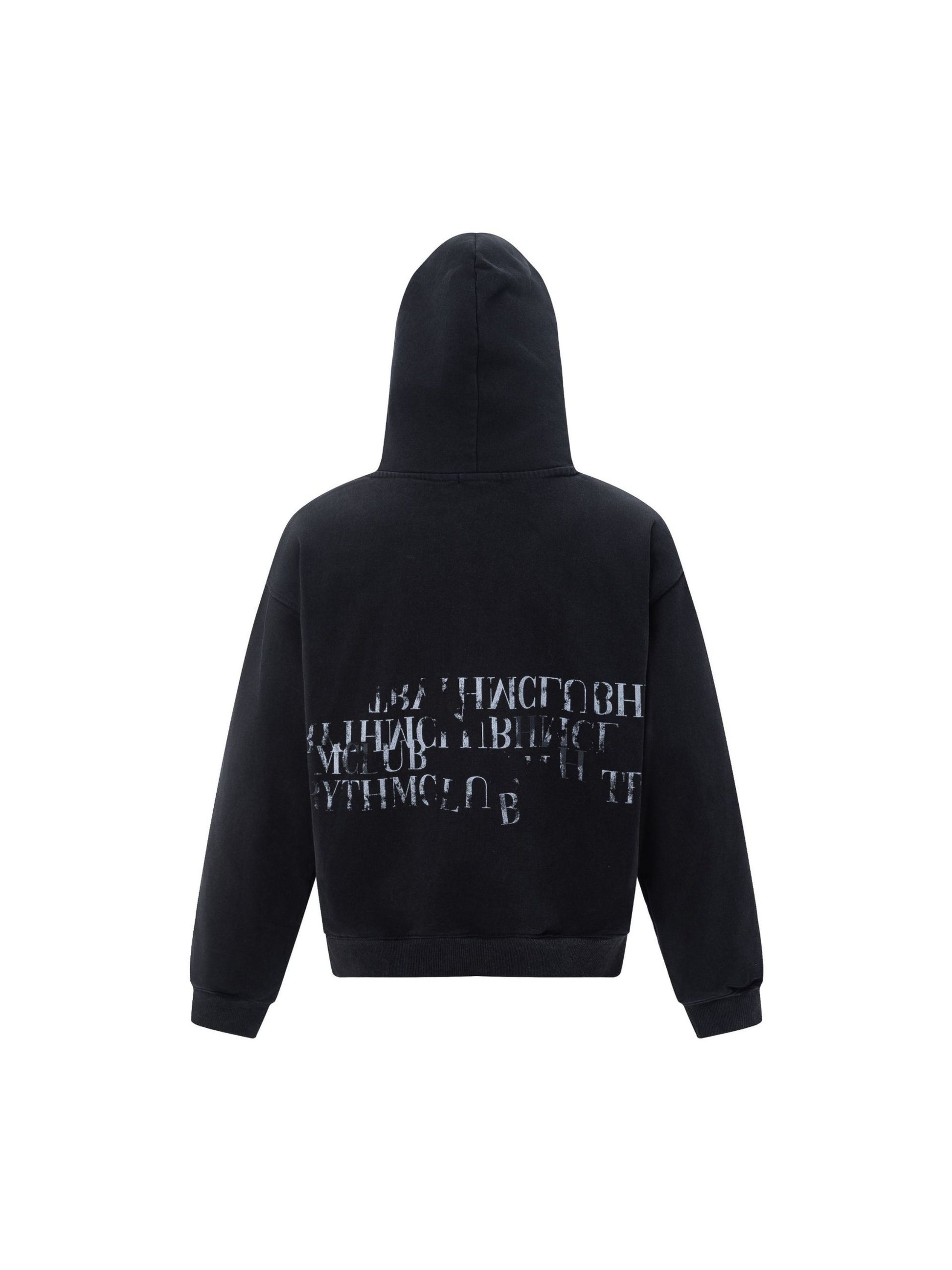 Vintage Gradient Slogan Letters Print Hoodie