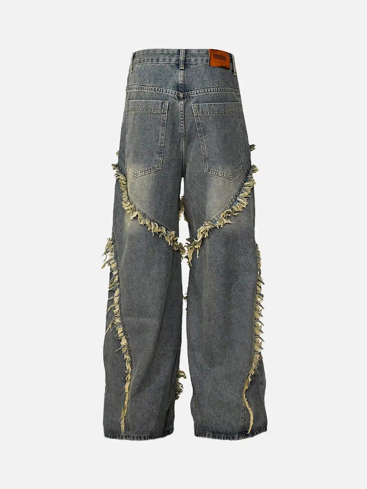 Disguisen High Street Hip Hop Washed Distressed Jeans-2929