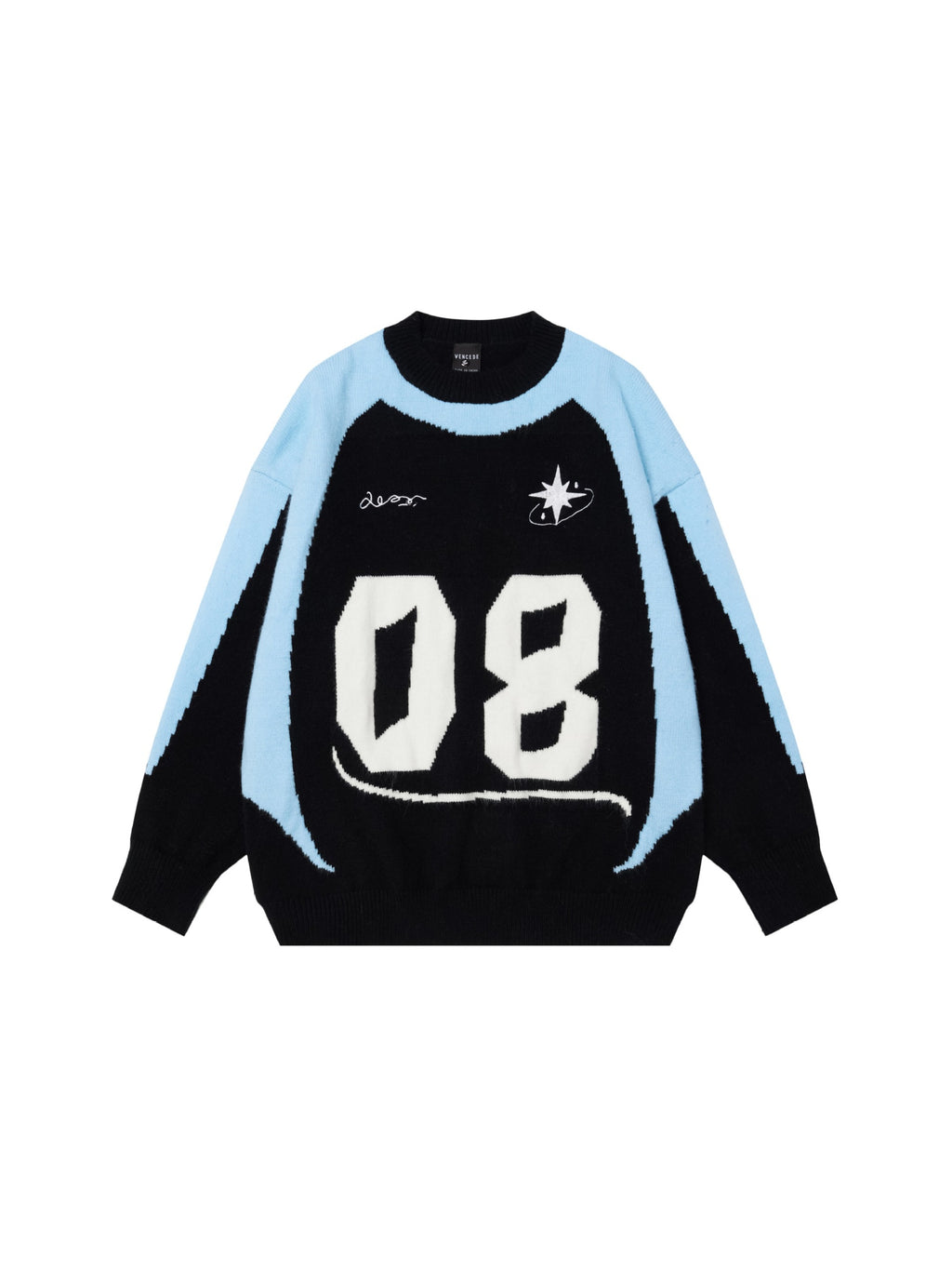 Contrast Color 08 Jacquard Sweater