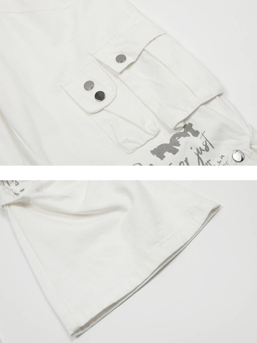 Vintage Water-Slurry Print Cargo Pants