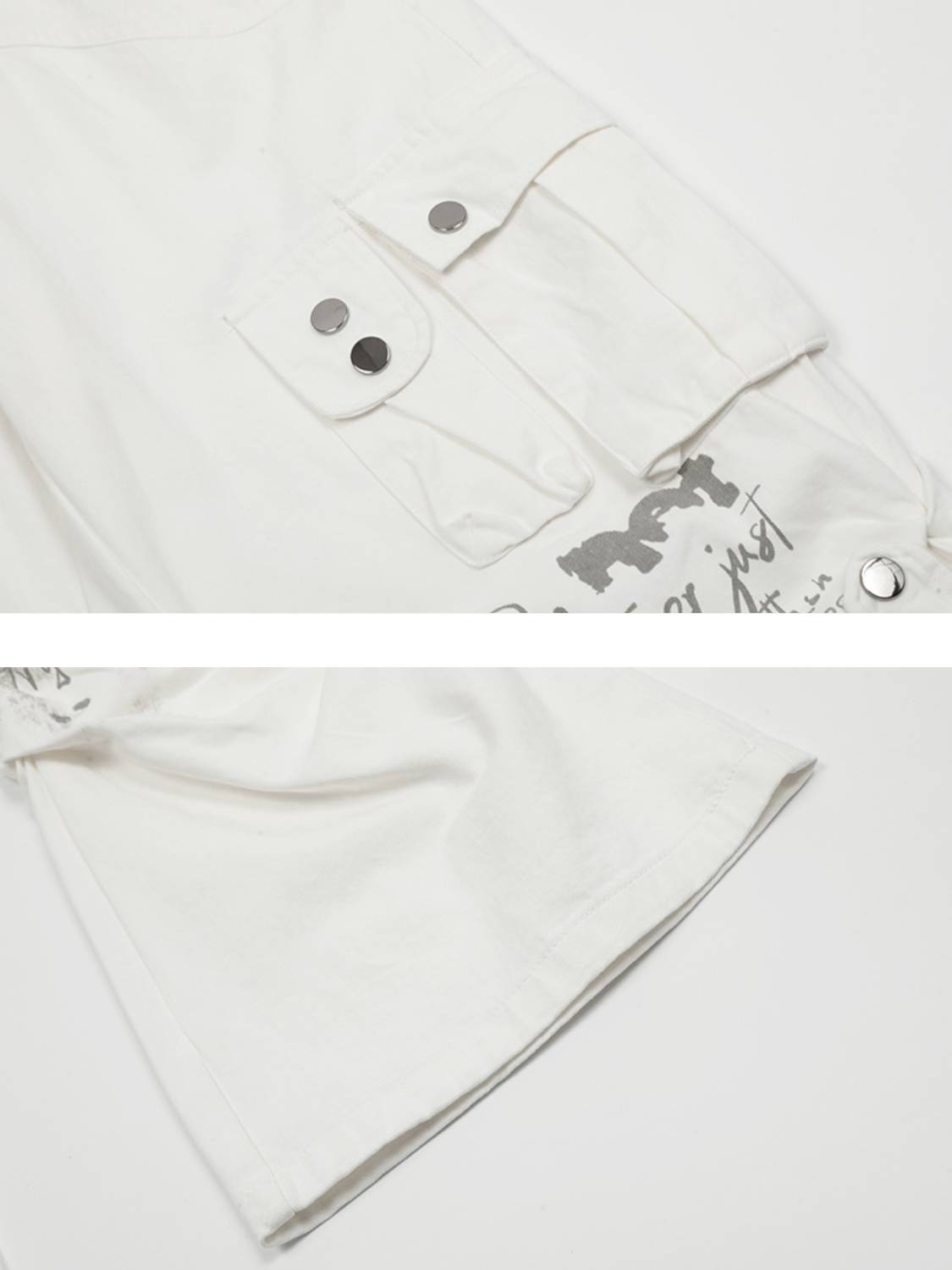 Vintage Water-Slurry Print Cargo Pants