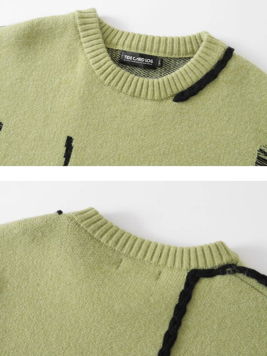 Collision Color Spider Knotted Sweater