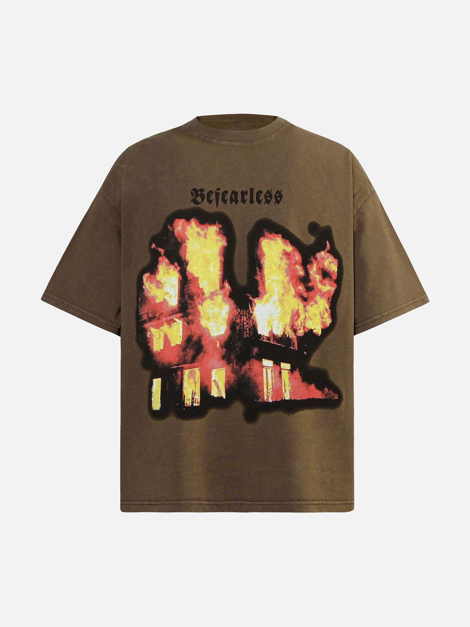 Disguisen American High Street Burning Hip Hop T-shirt