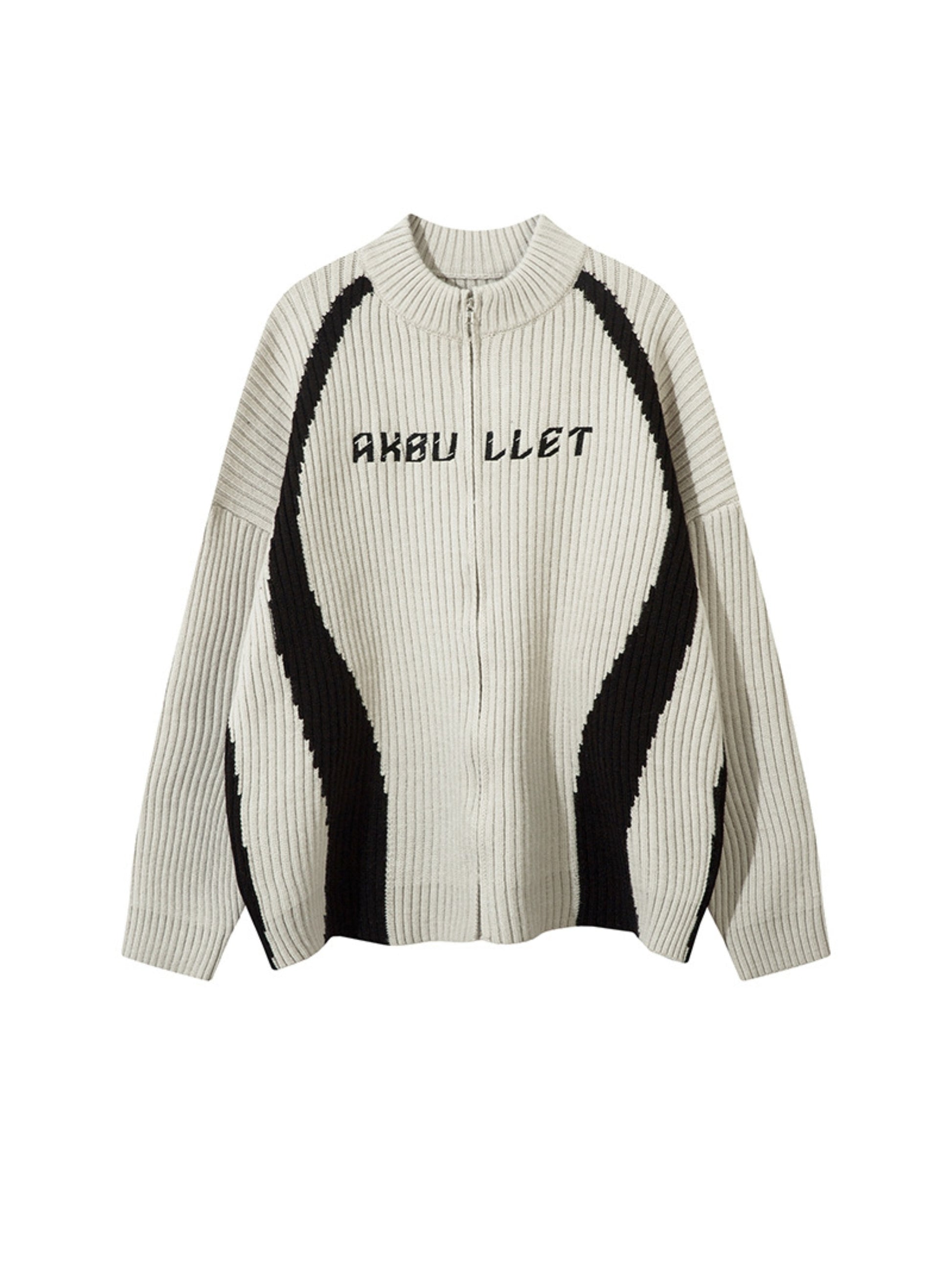 Vintage Contrasting Colors Sweater