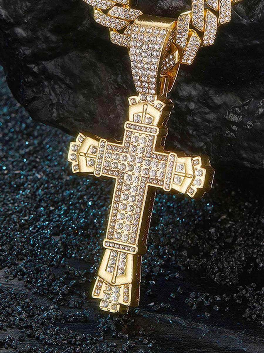 Disguisen Diamond Large Cross Necklace