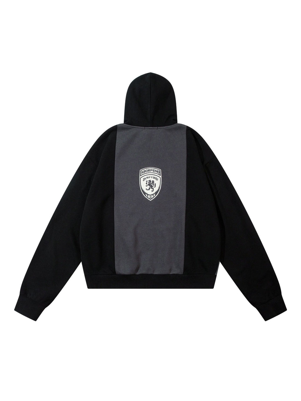 Academic Style Assembled Color Blocking Hoodie