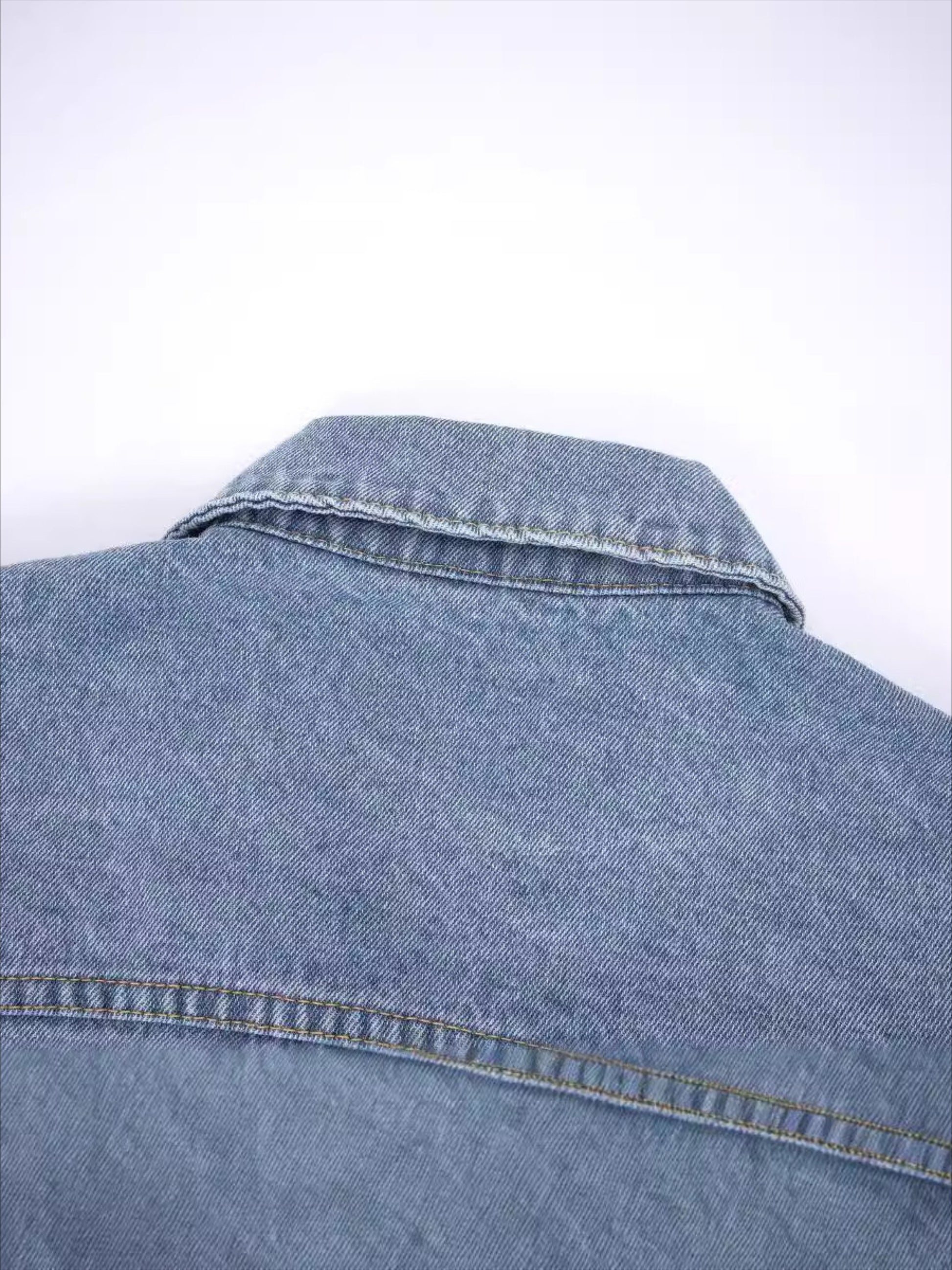 Vintage Leisure Dual Zippers Denim Jacket