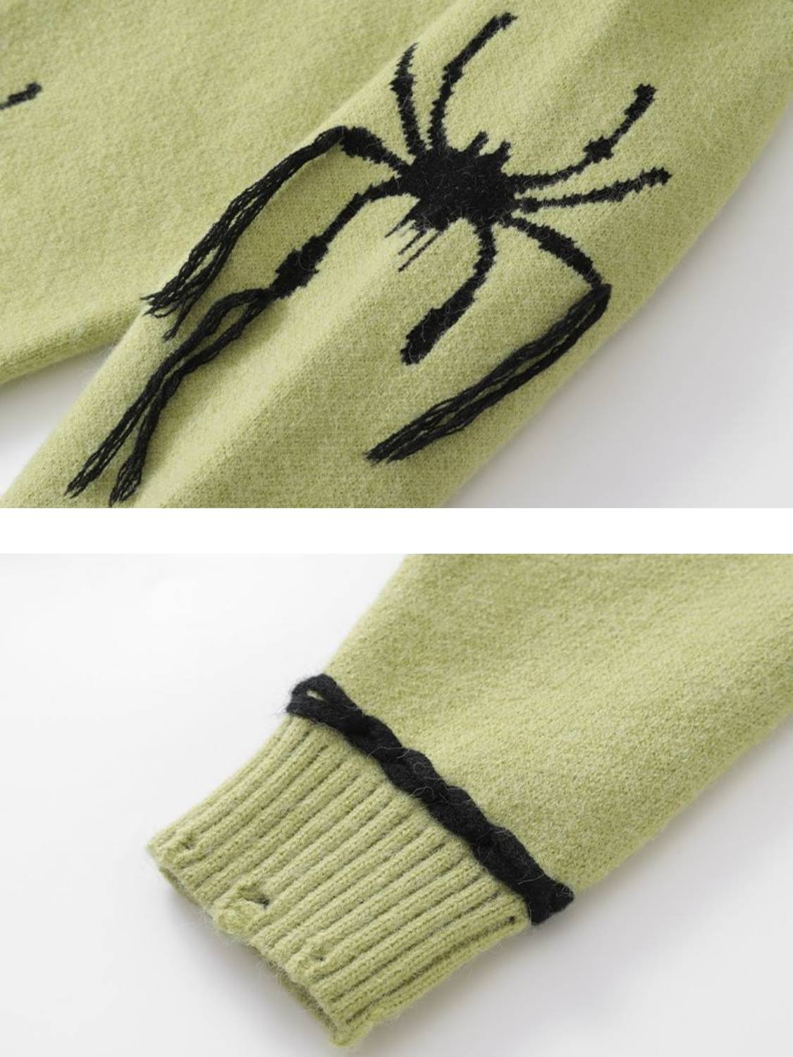 Collision Color Spider Knotted Sweater