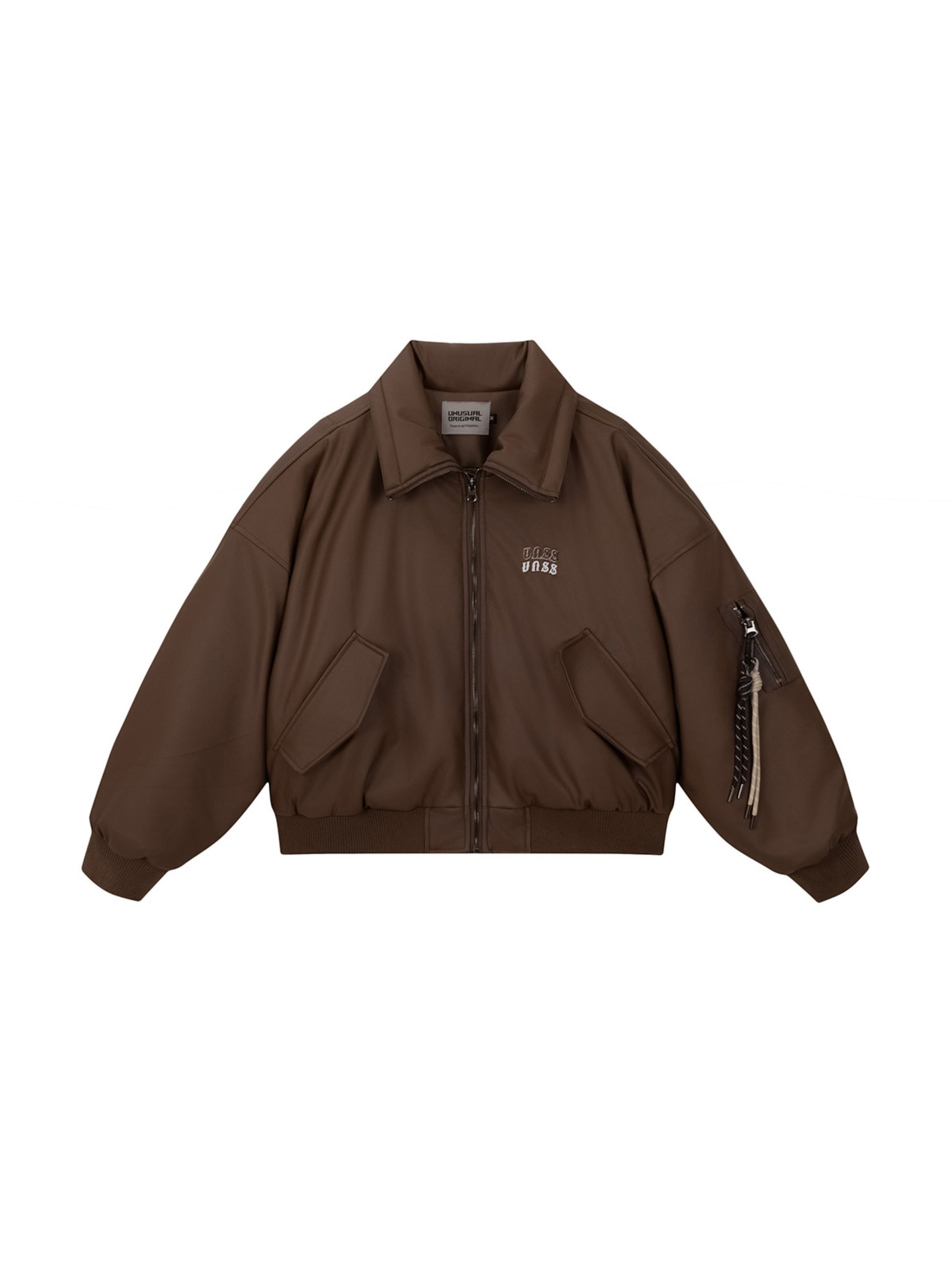 Vinatge Soft Leather Collar Street Embroidery Coat