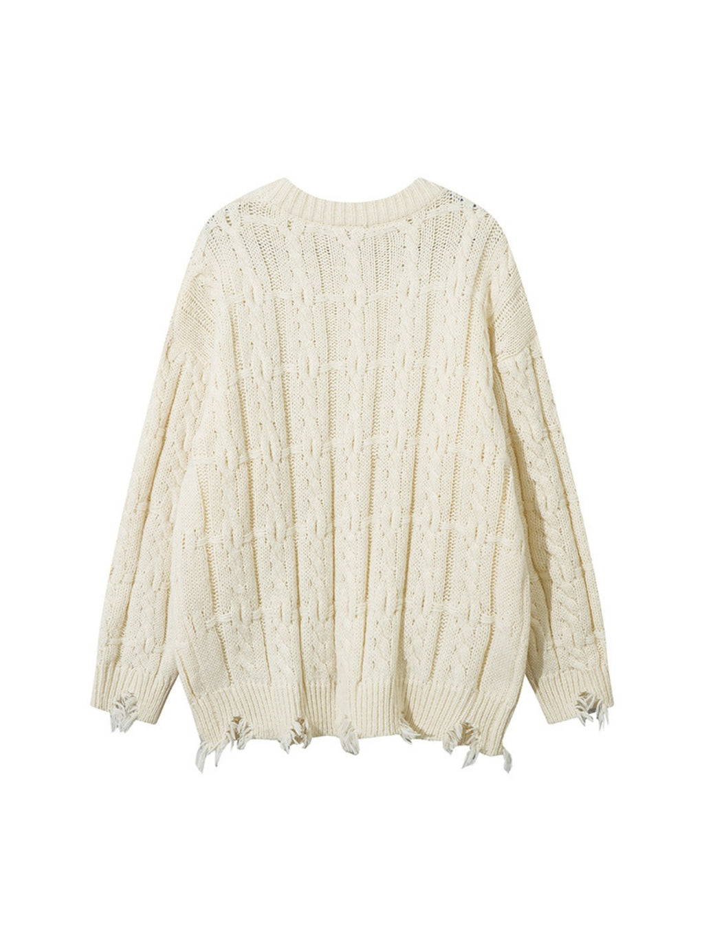 Vintage Curled dough twists Damage Flow Sweater