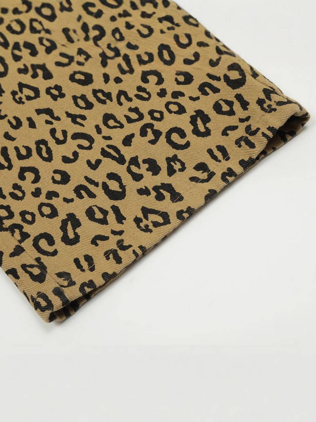 Vintage Leopard Lettering Print Pants