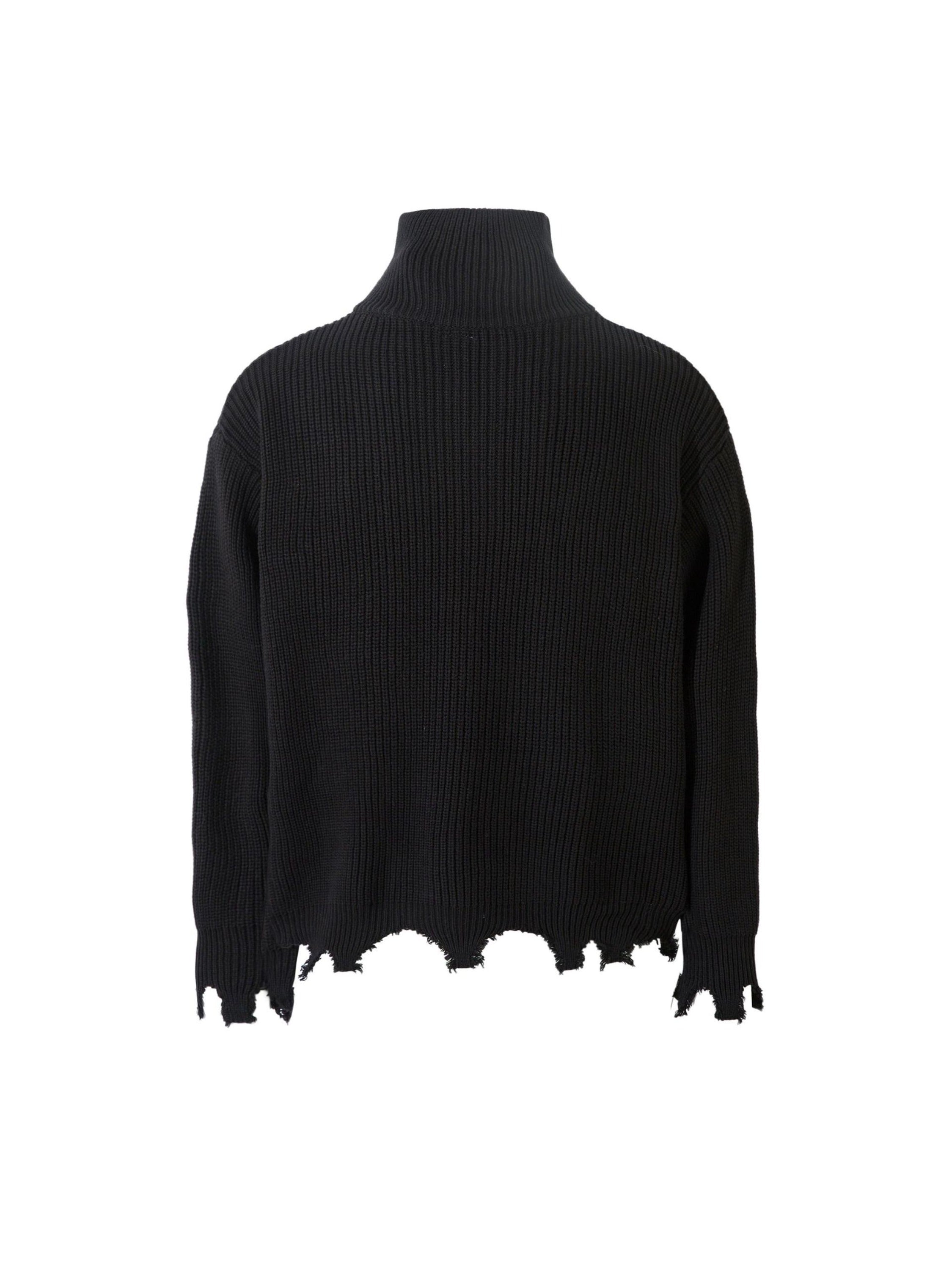 Vintage Worn Loose zipper Sweater