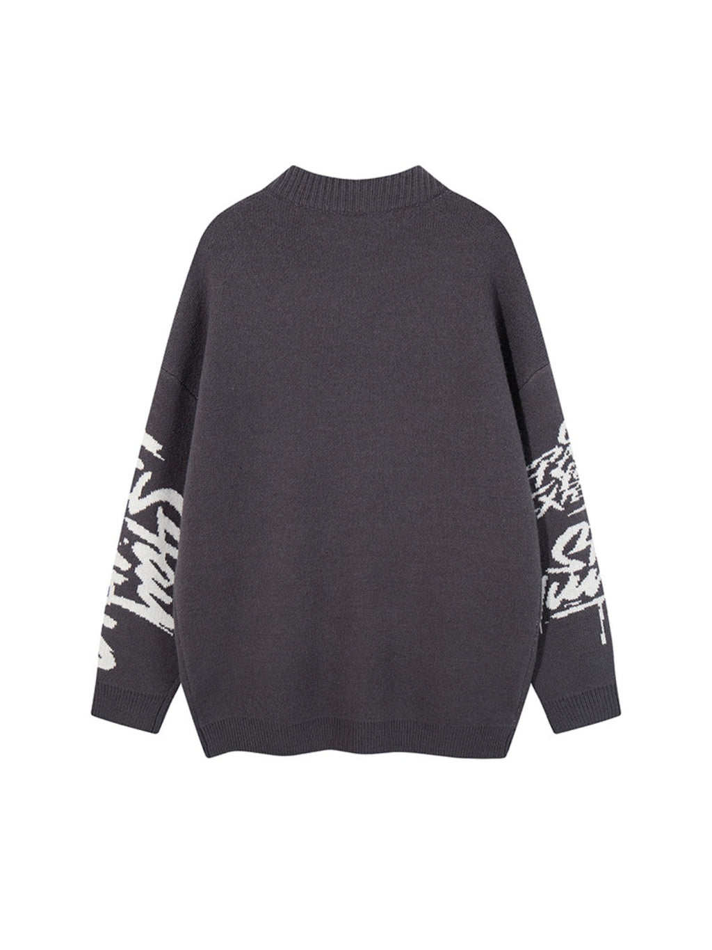 Street Letter Graffiti Jacquard Sweater