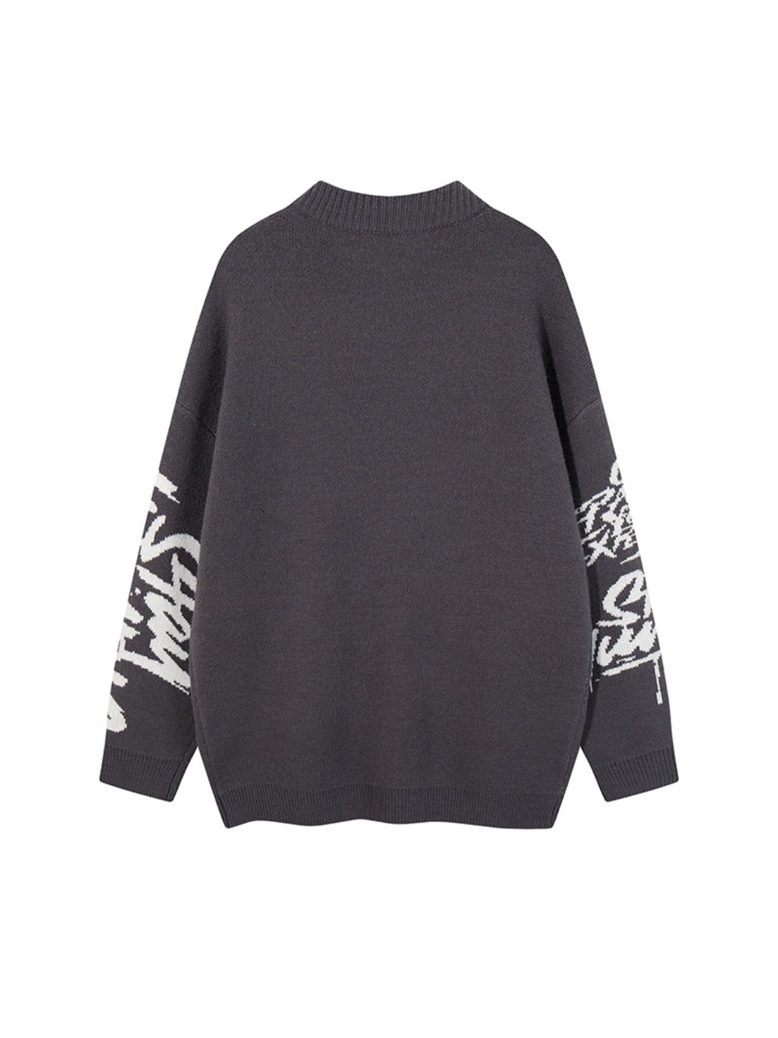 Street Letter Graffiti Jacquard Sweater