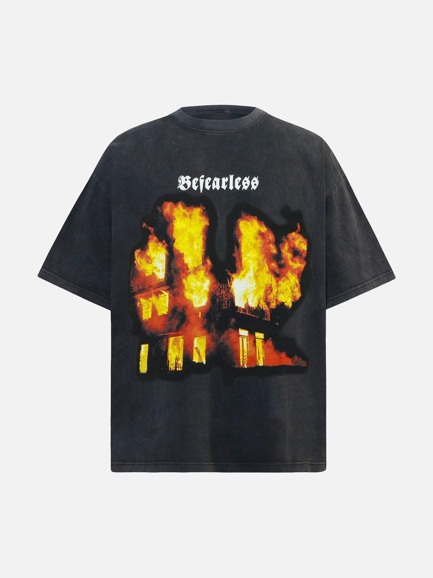 Disguisen American High Street Burning Hip Hop T-shirt